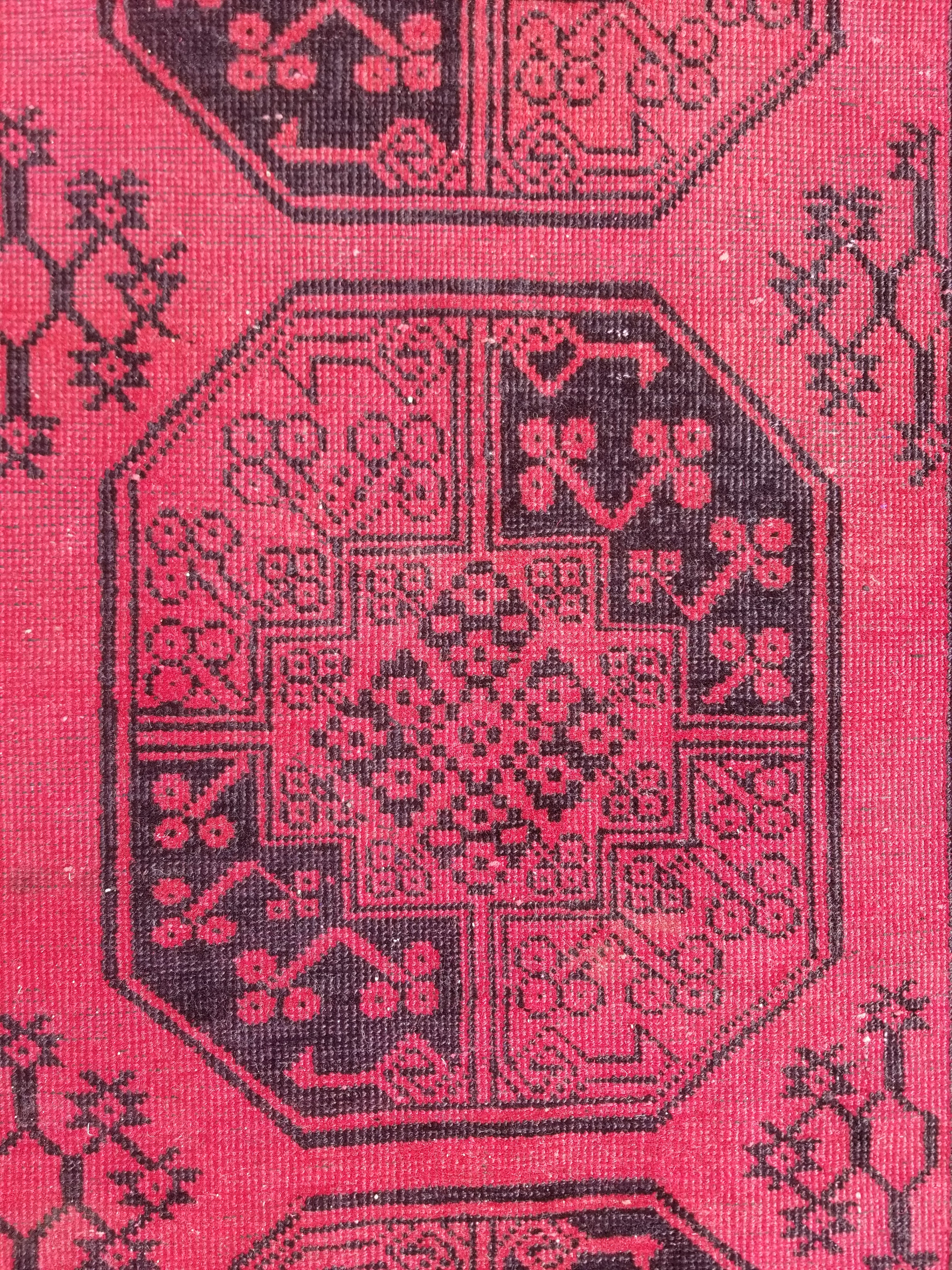 Antique Traditional Handmade Turkoman Tekke Wool Multicolor Rug 289x195cm