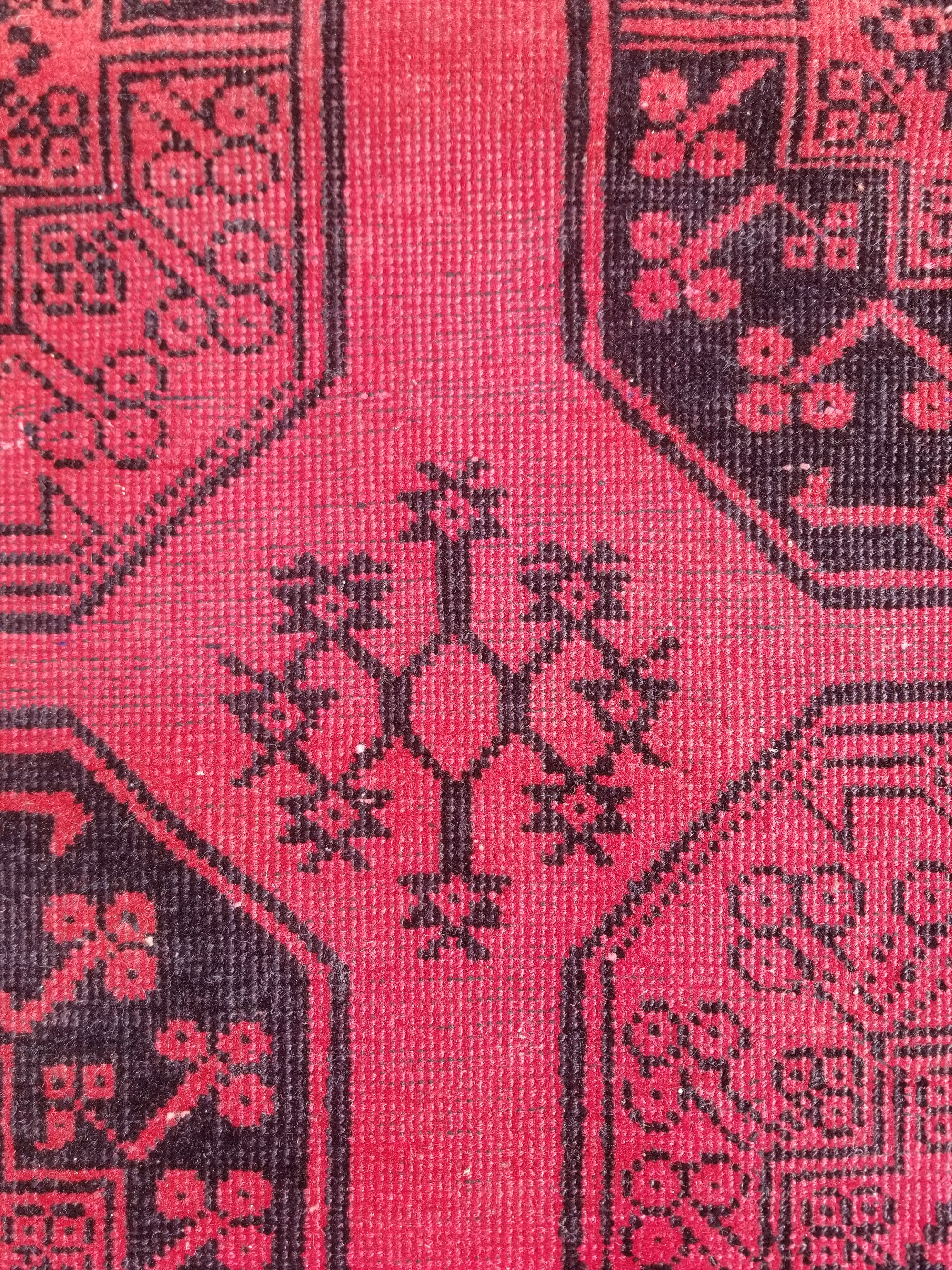 Antique Traditional Handmade Turkoman Tekke Wool Multicolor Rug 289x195cm