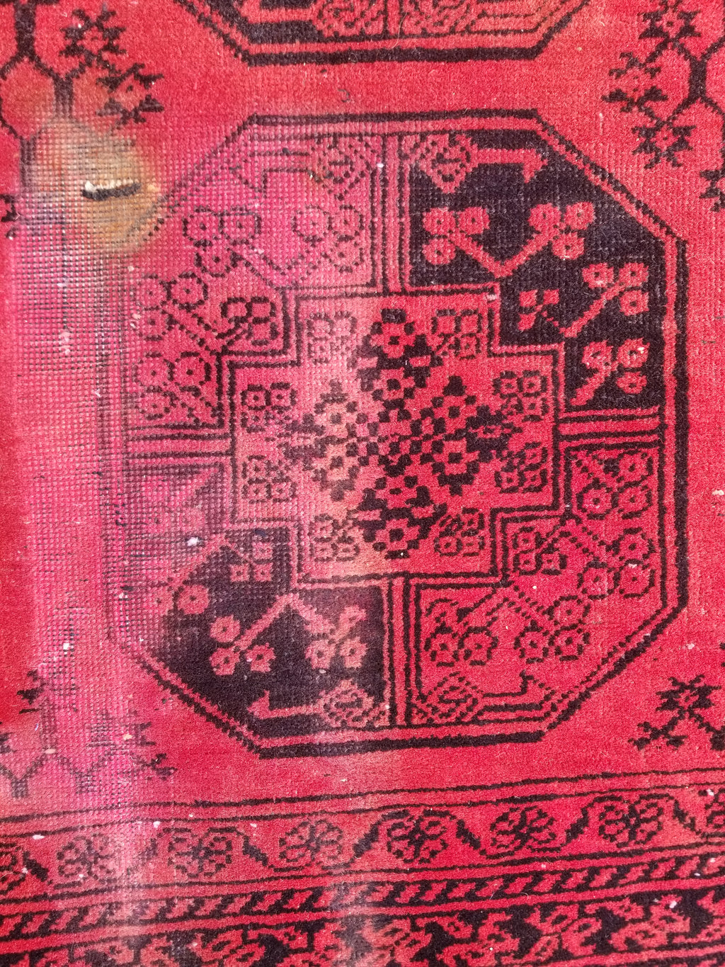 Antique Traditional Handmade Turkoman Tekke Wool Multicolor Rug 289x195cm
