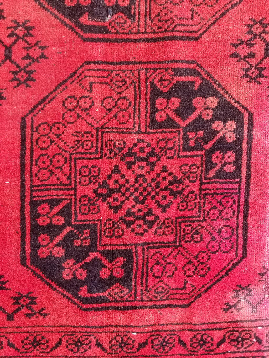 Antique Traditional Handmade Turkoman Tekke Wool Multicolor Rug 289x195cm