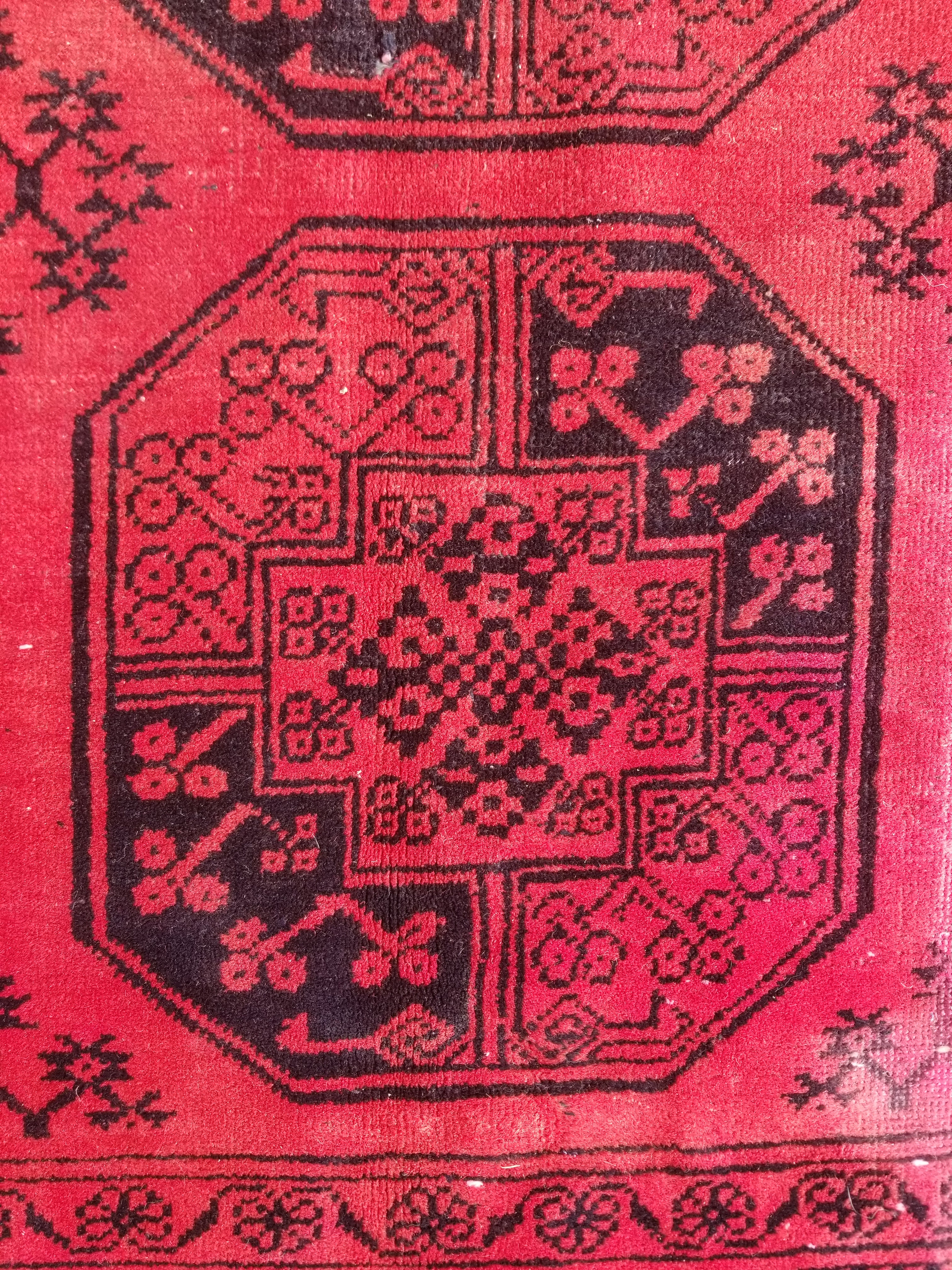 Antique Traditional Handmade Turkoman Tekke Wool Multicolor Rug 289x195cm