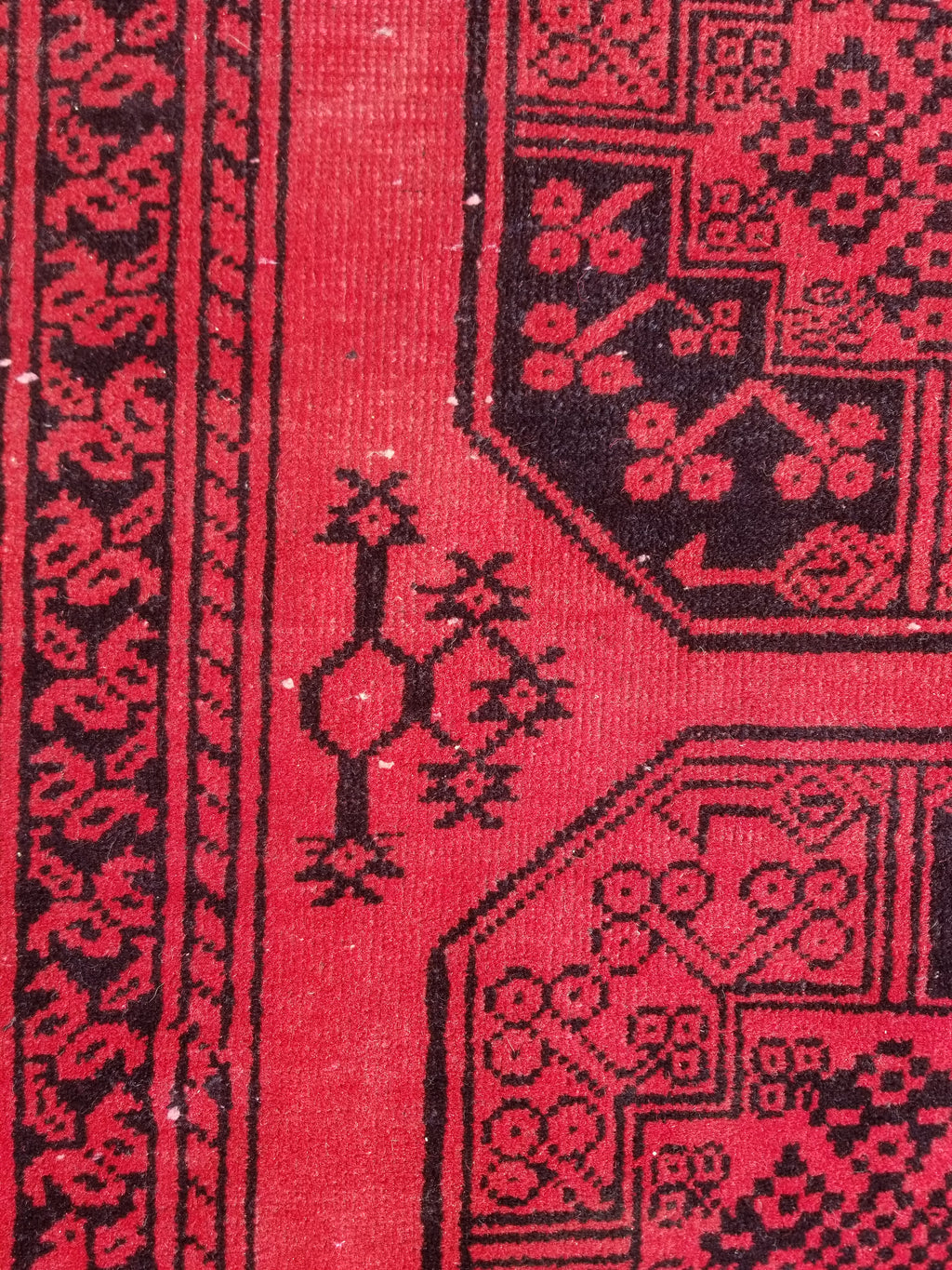 Antique Traditional Handmade Turkoman Tekke Wool Multicolor Rug 289x195cm