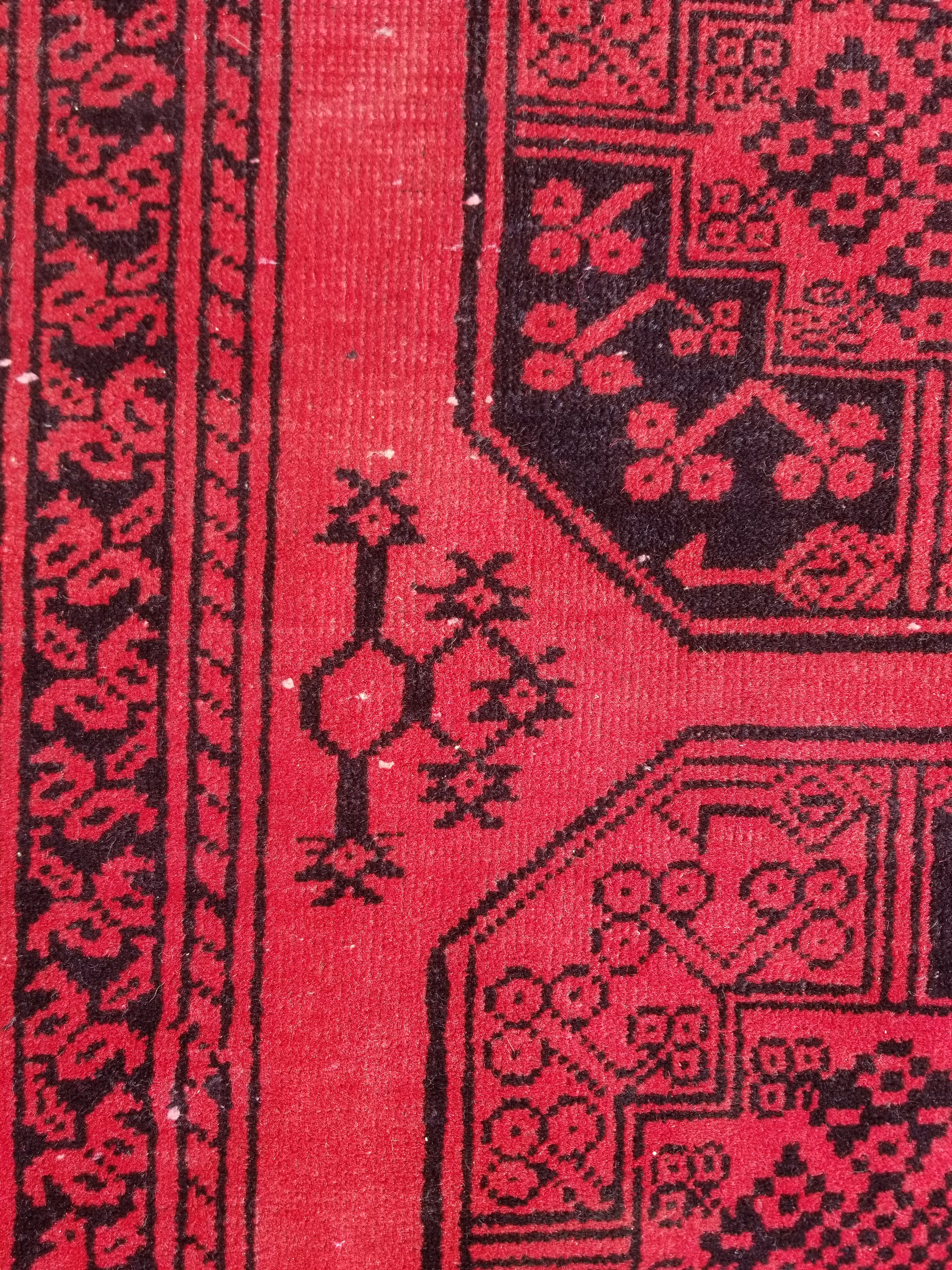 Antique Traditional Handmade Turkoman Tekke Wool Multicolor Rug 289x195cm