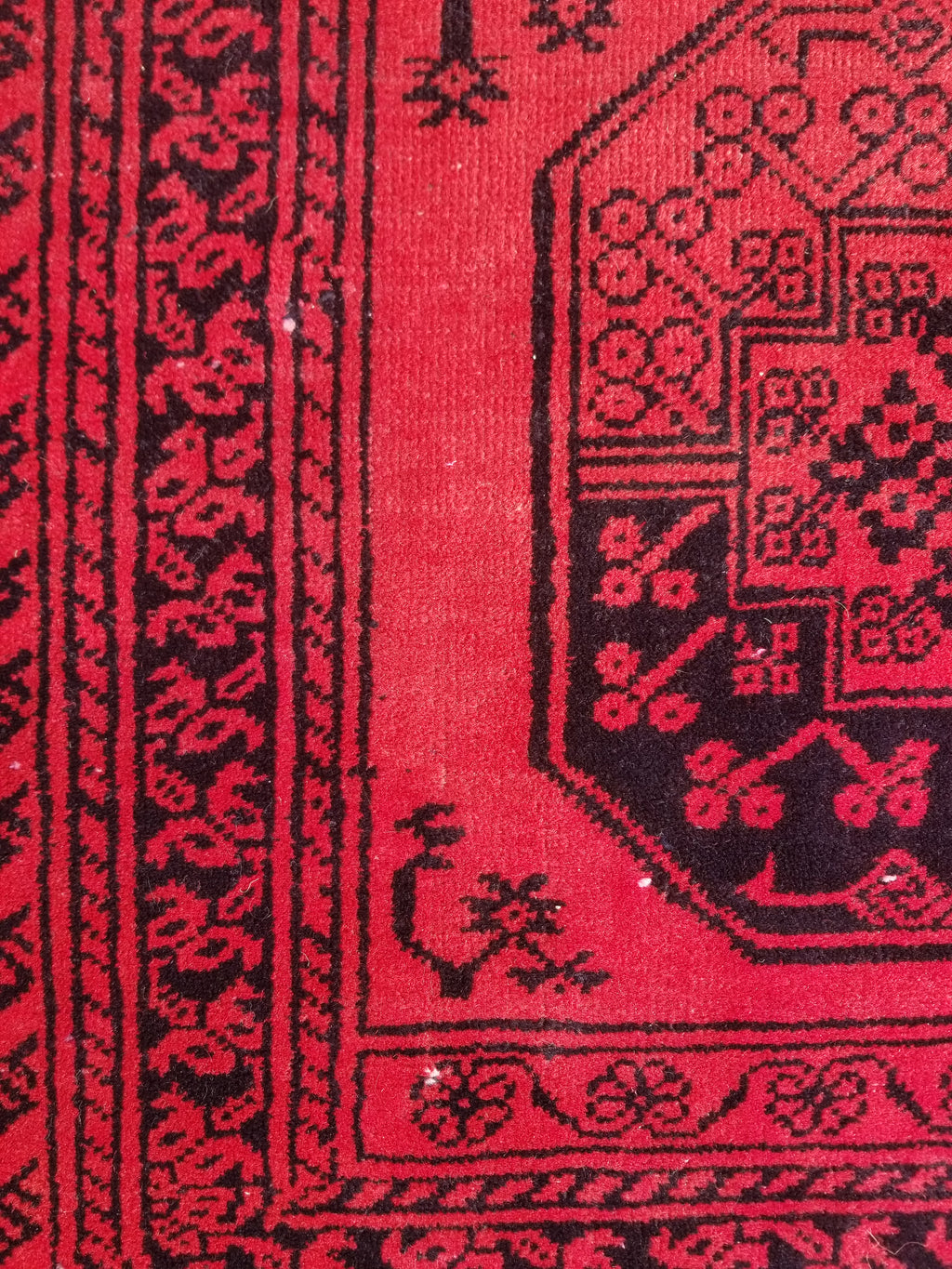 Antique Traditional Handmade Turkoman Tekke Wool Multicolor Rug 289x195cm