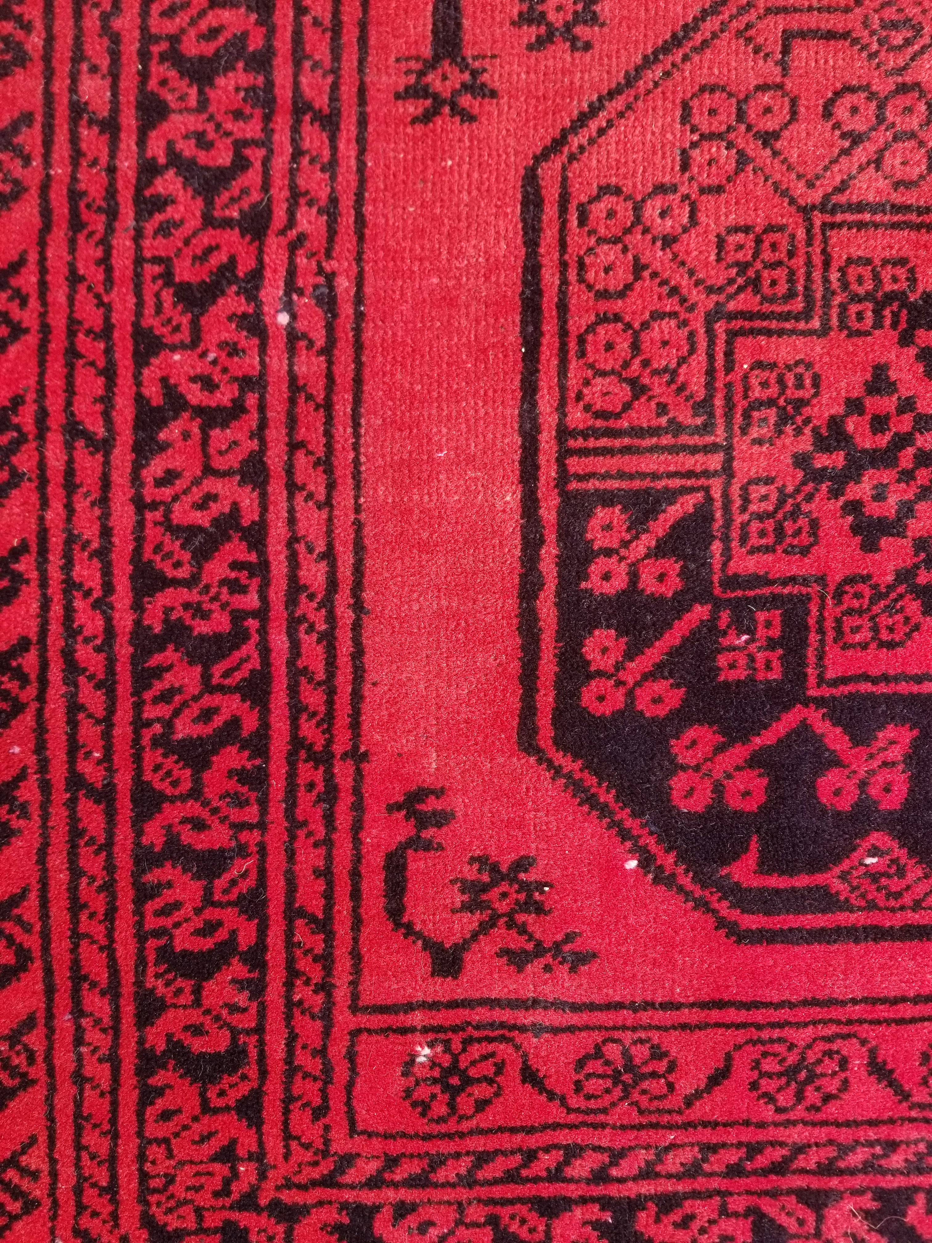 Antique Traditional Handmade Turkoman Tekke Wool Multicolor Rug 289x195cm