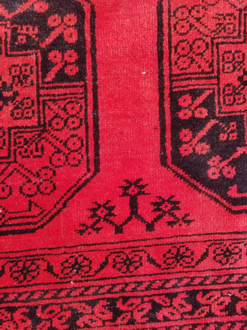 Antique Traditional Handmade Turkoman Tekke Wool Multicolor Rug 289x195cm