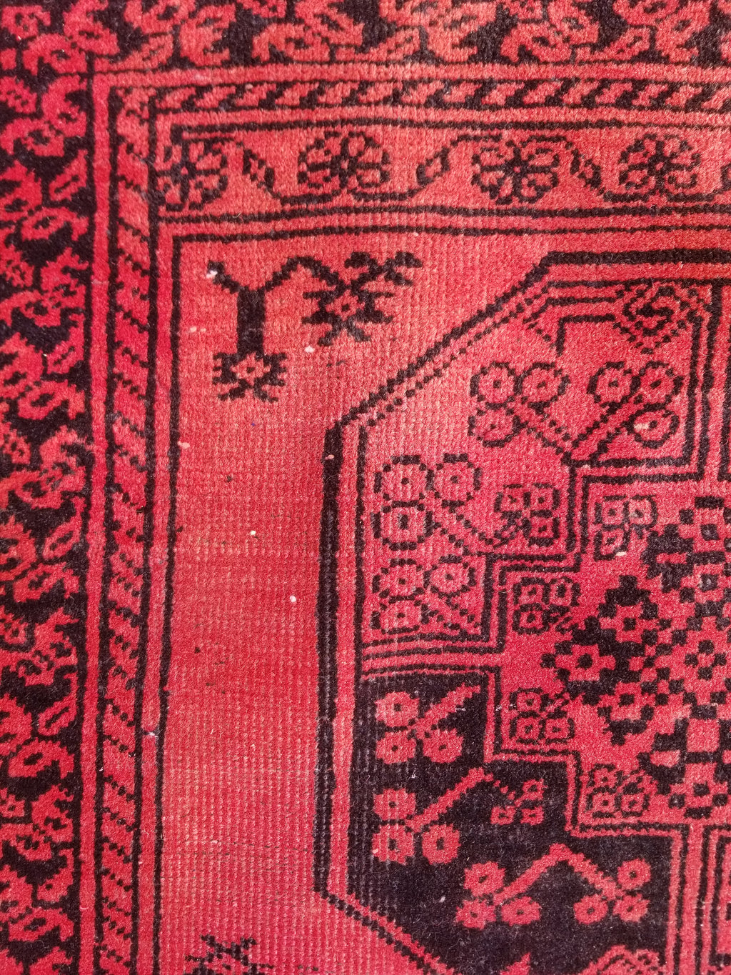 Antique Traditional Handmade Turkoman Tekke Wool Multicolor Rug 289x195cm