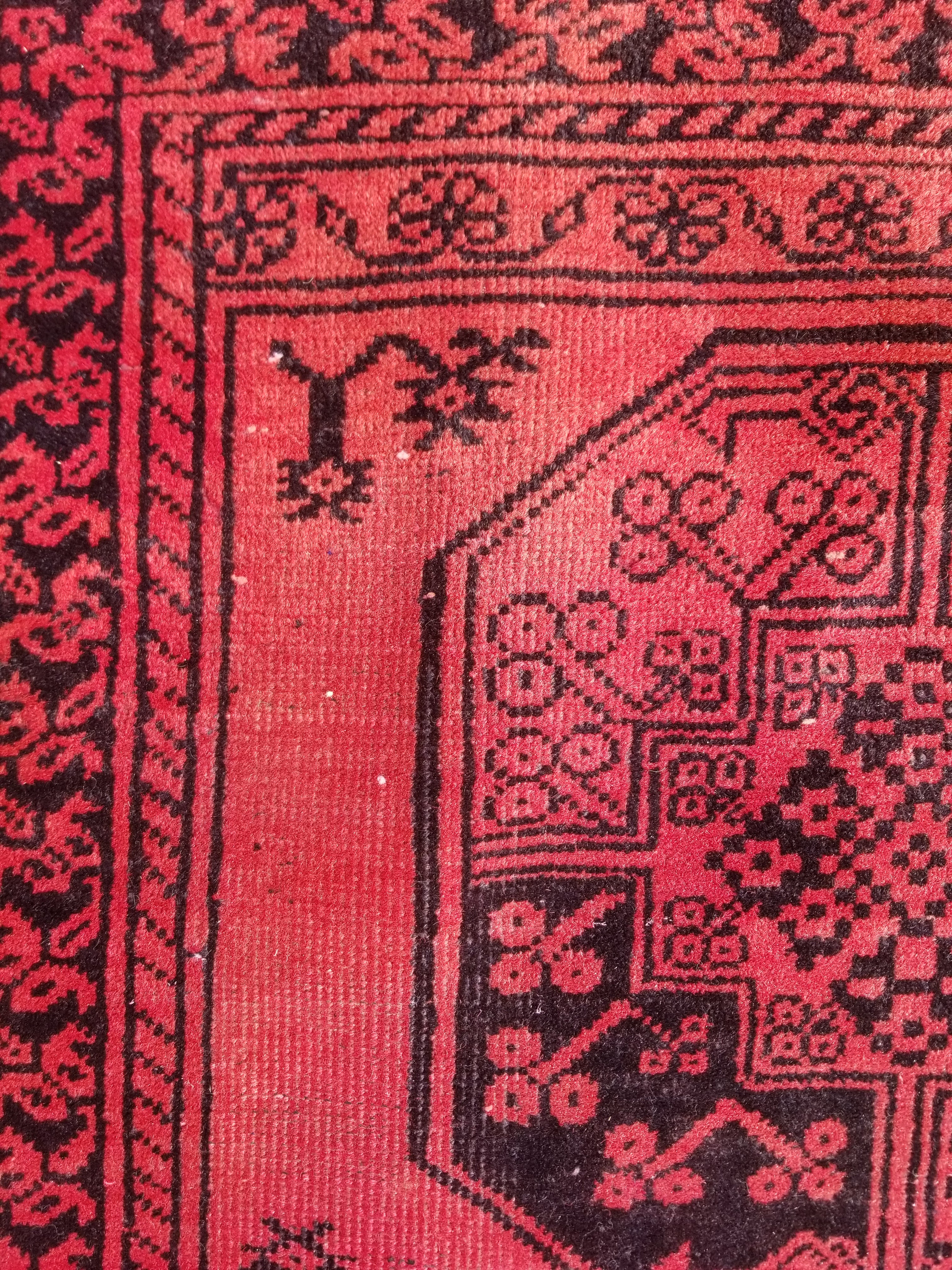 Antique Traditional Handmade Turkoman Tekke Wool Multicolor Rug 289x195cm
