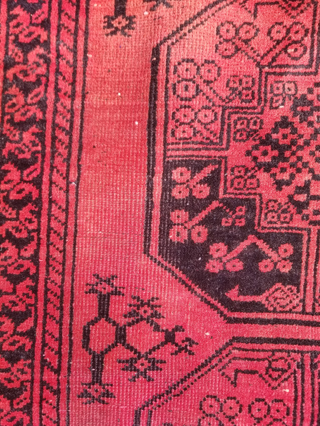 Antique Traditional Handmade Turkoman Tekke Wool Multicolor Rug 289x195cm