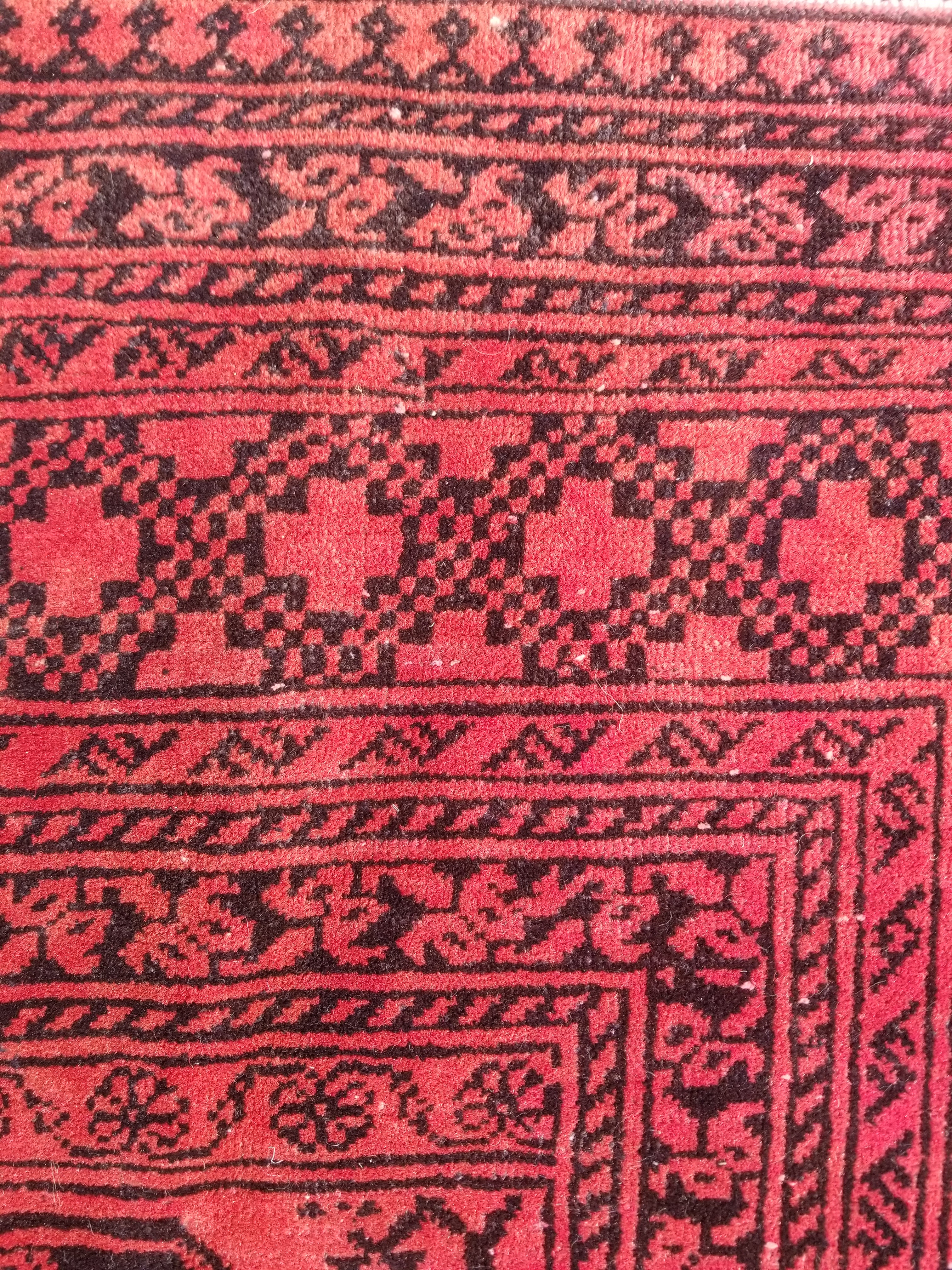 Antique Traditional Handmade Turkoman Tekke Wool Multicolor Rug 289x195cm