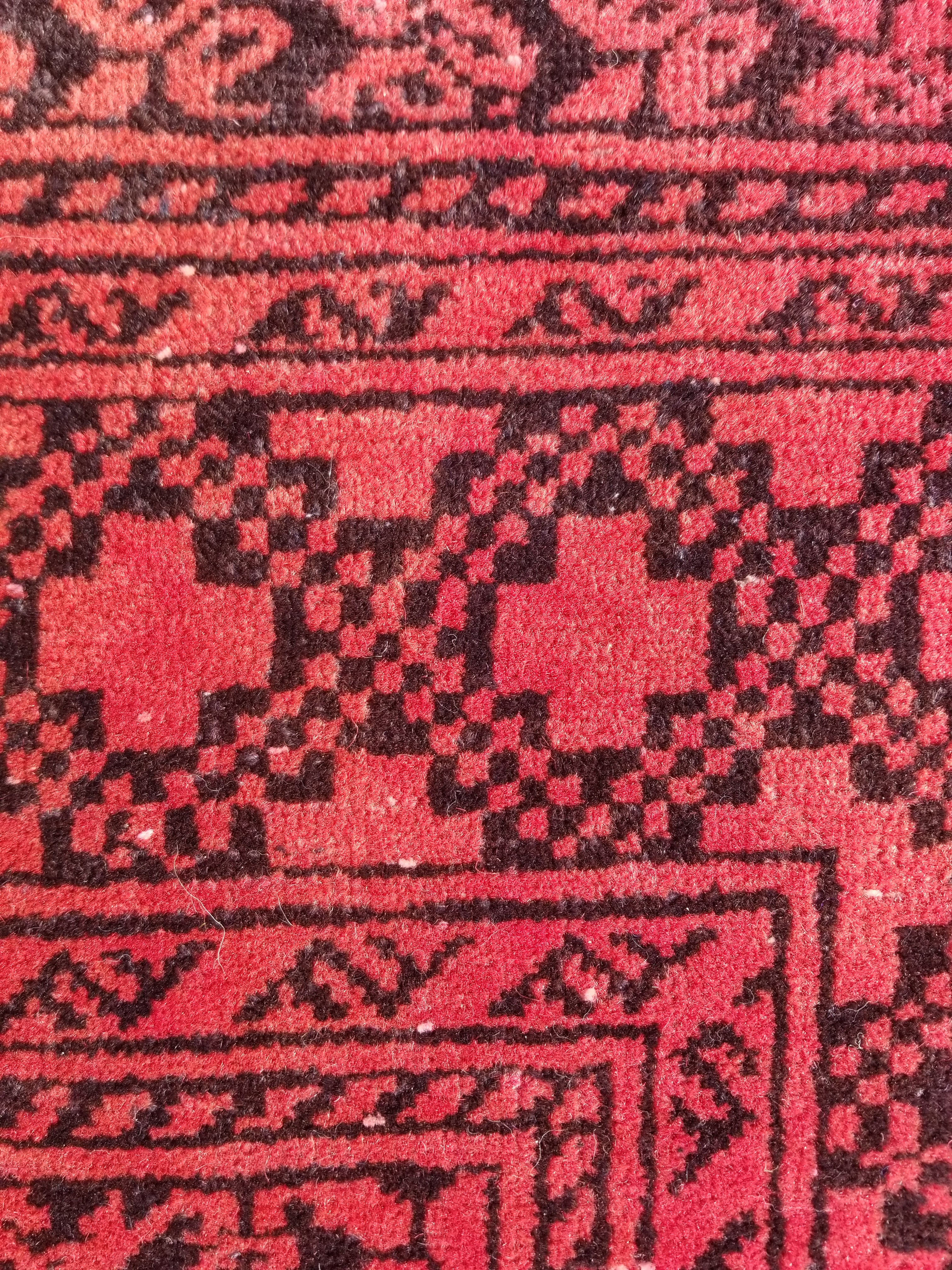 Antique Traditional Handmade Turkoman Tekke Wool Multicolor Rug 289x195cm