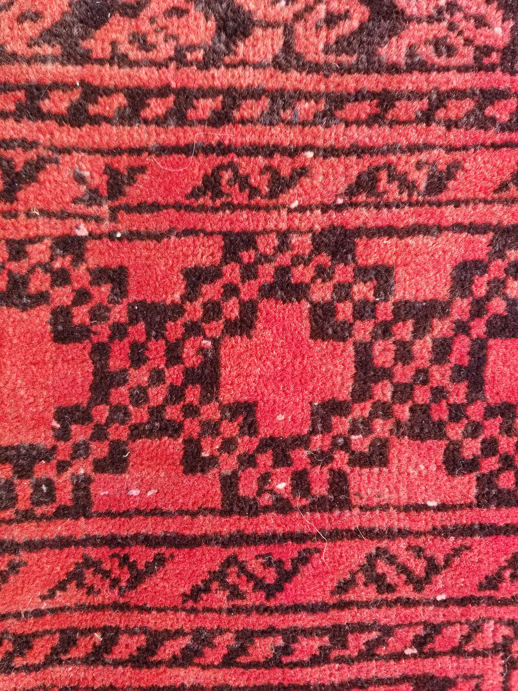 Antique Traditional Handmade Turkoman Tekke Wool Multicolor Rug 289x195cm