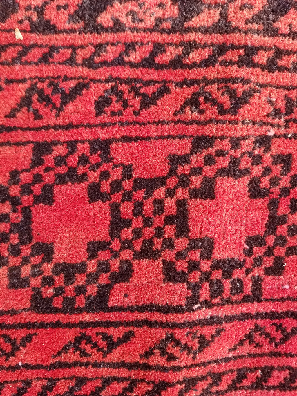 Antique Traditional Handmade Turkoman Tekke Wool Multicolor Rug 289x195cm