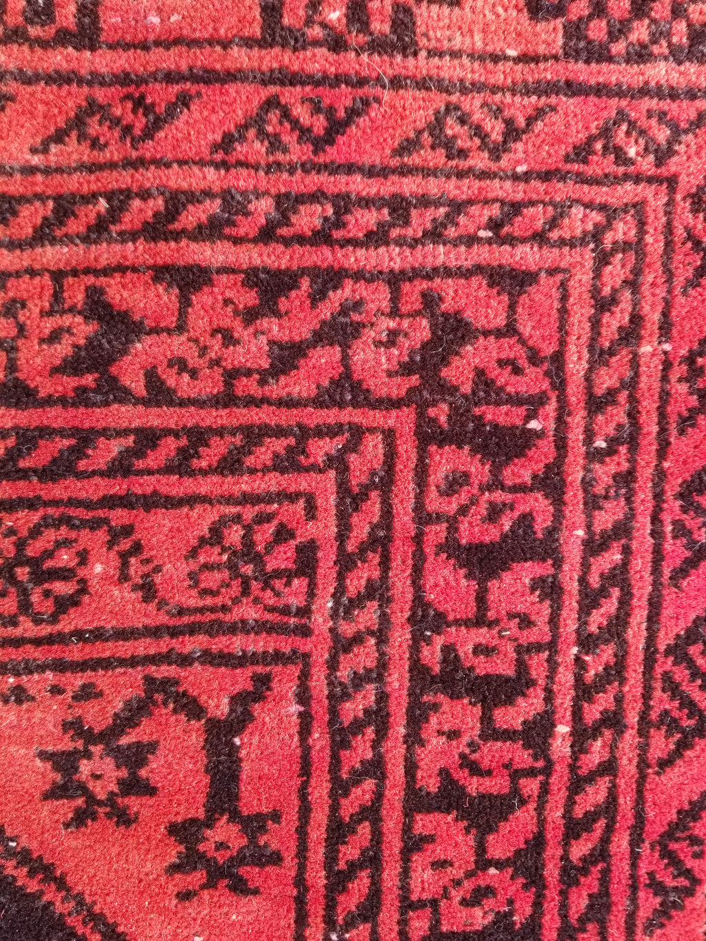 Antique Traditional Handmade Turkoman Tekke Wool Multicolor Rug 289x195cm