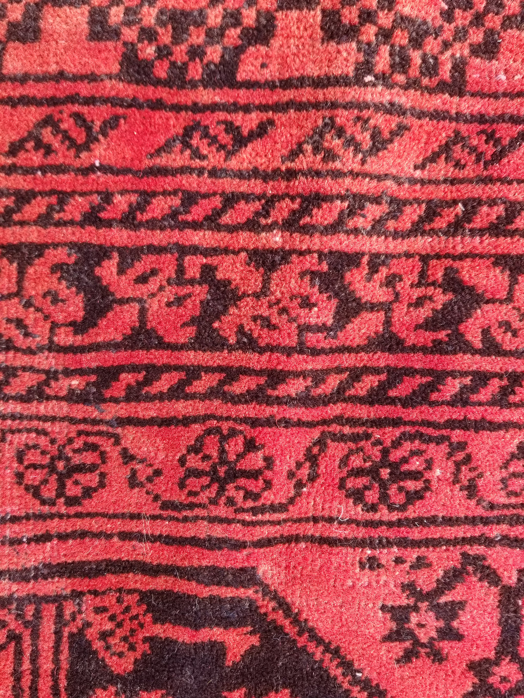 Antique Traditional Handmade Turkoman Tekke Wool Multicolor Rug 289x195cm