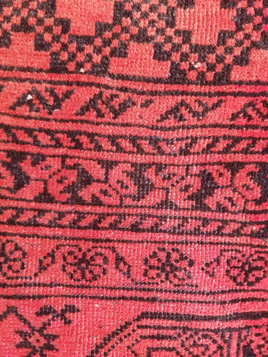 Antique Traditional Handmade Turkoman Tekke Wool Multicolor Rug 289x195cm