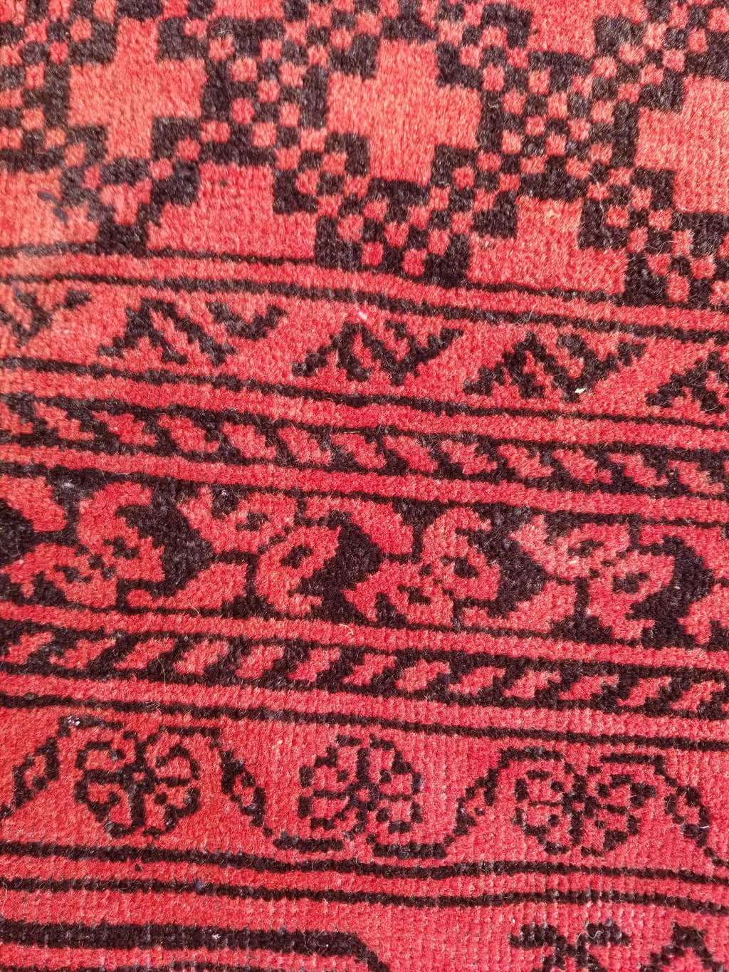 Antique Traditional Handmade Turkoman Tekke Wool Multicolor Rug 289x195cm