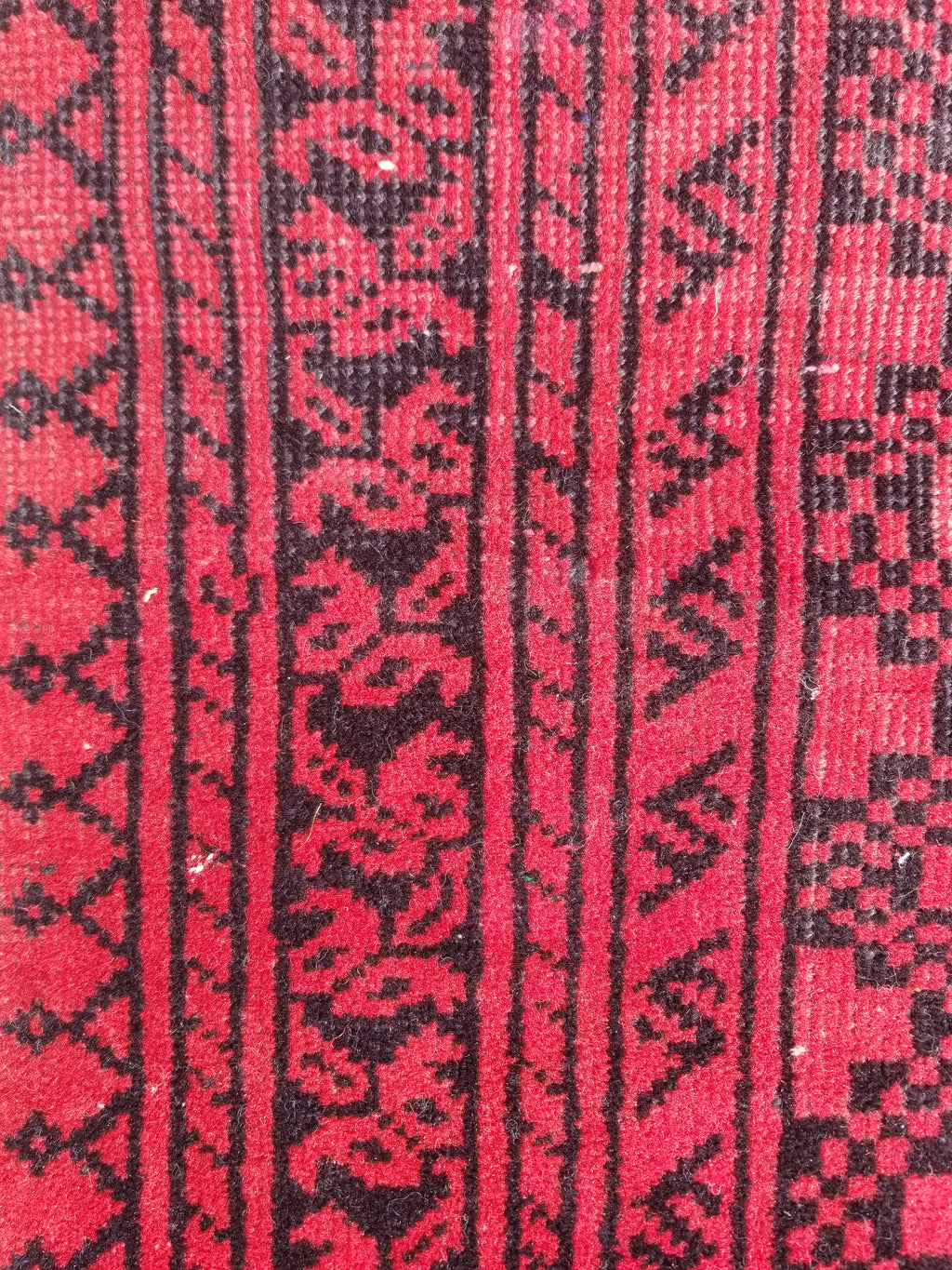 Antique Traditional Handmade Turkoman Tekke Wool Multicolor Rug 289x195cm