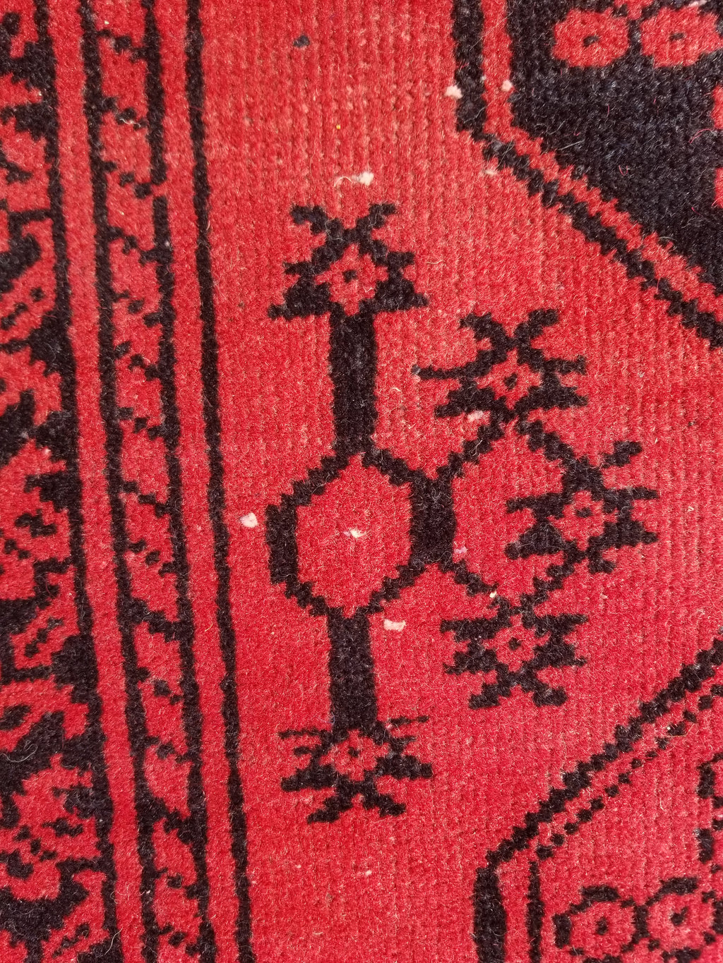 Antique Traditional Handmade Turkoman Tekke Wool Multicolor Rug 289x195cm