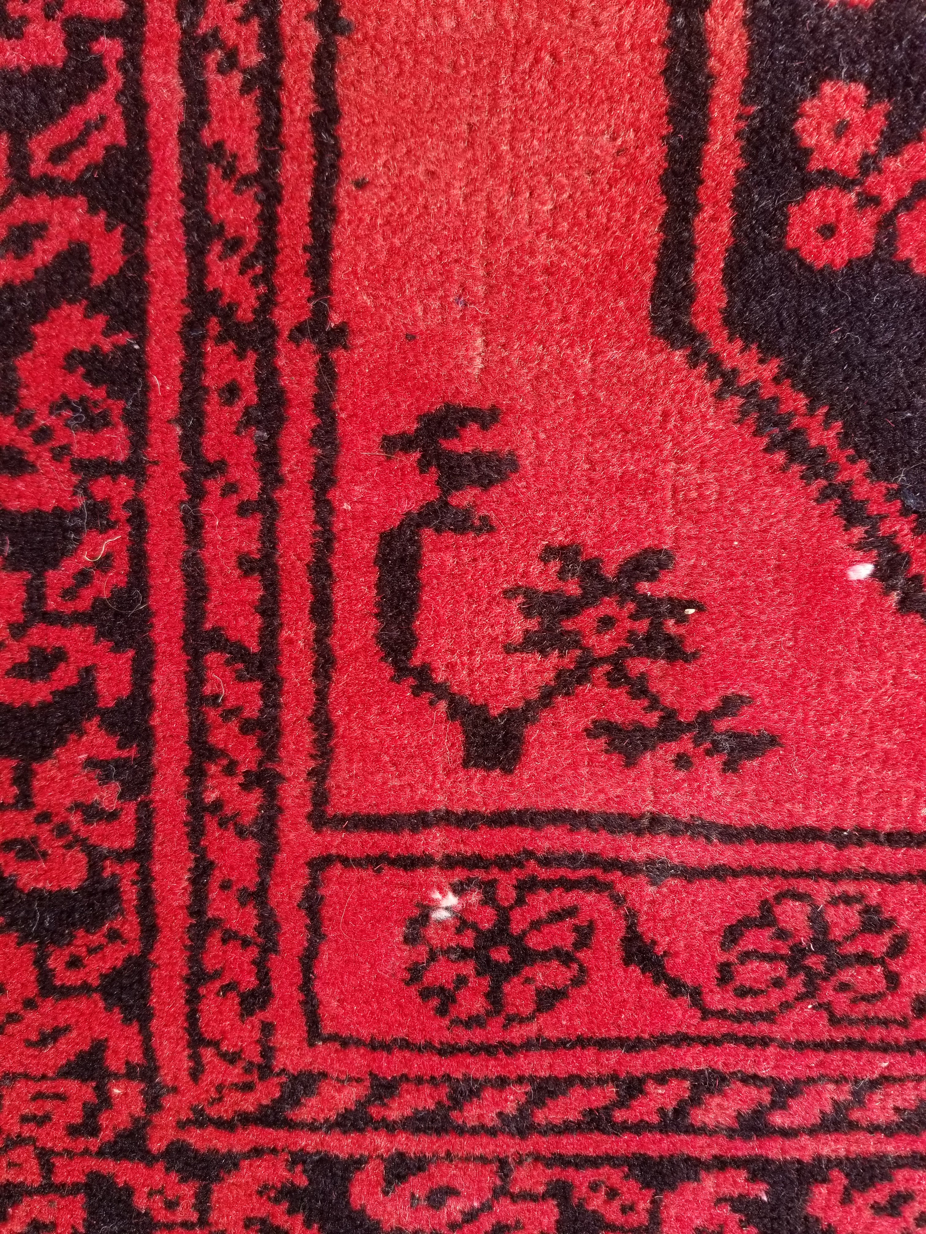 Antique Traditional Handmade Turkoman Tekke Wool Multicolor Rug 289x195cm