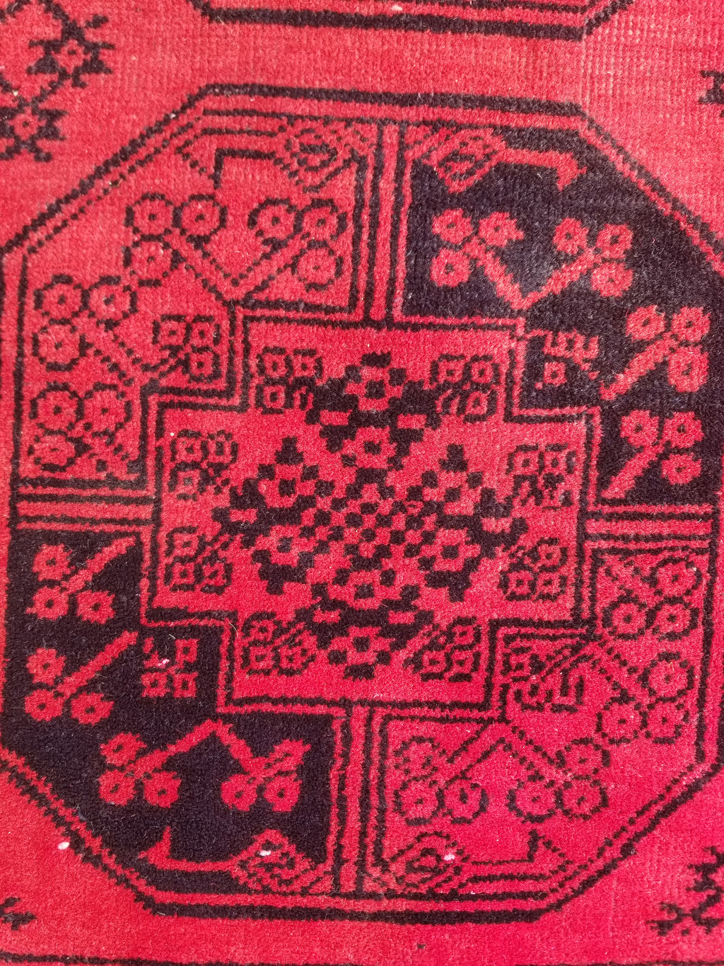 Antique Traditional Handmade Turkoman Tekke Wool Multicolor Rug 289x195cm
