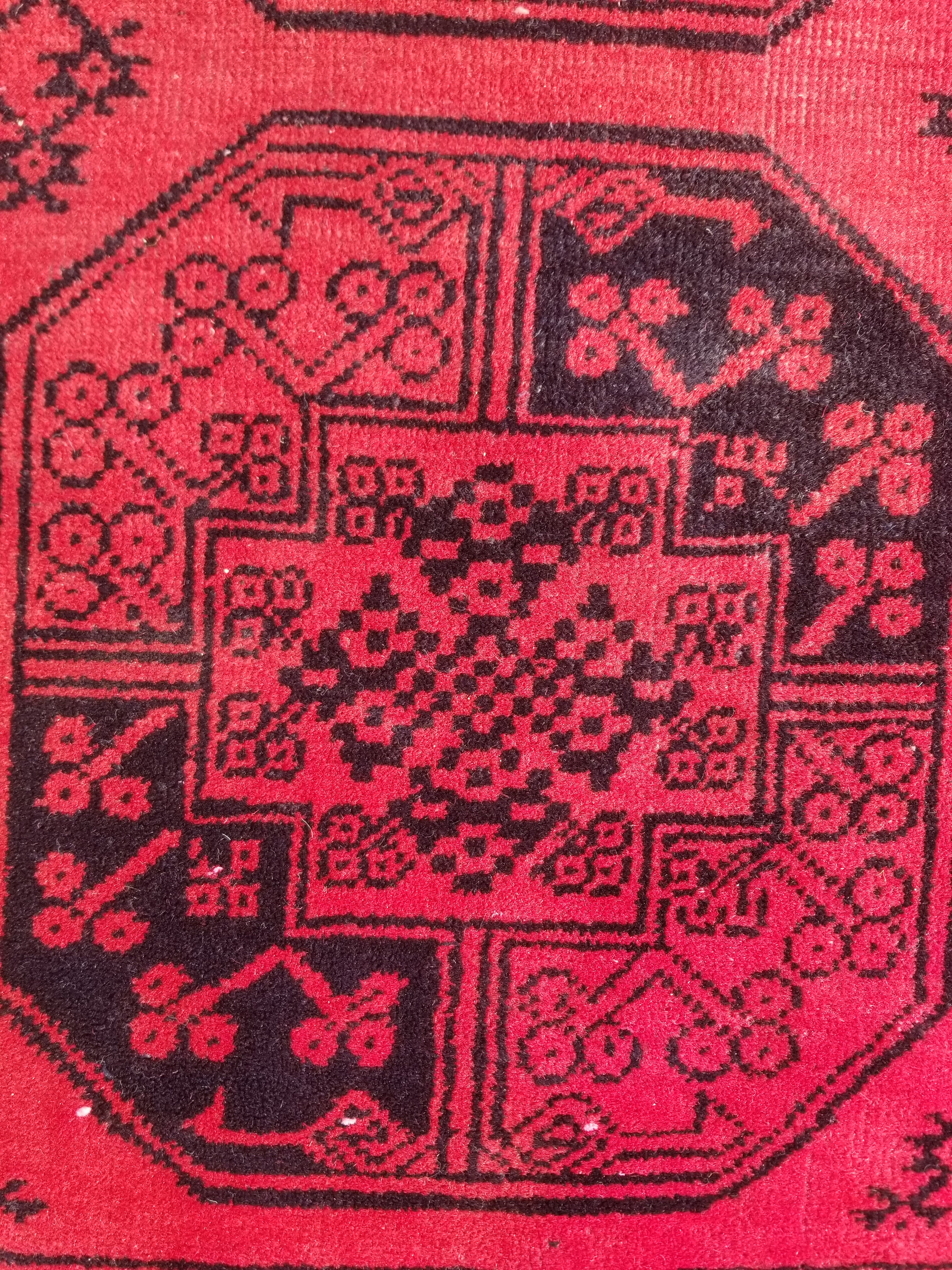 Antique Traditional Handmade Turkoman Tekke Wool Multicolor Rug 289x195cm