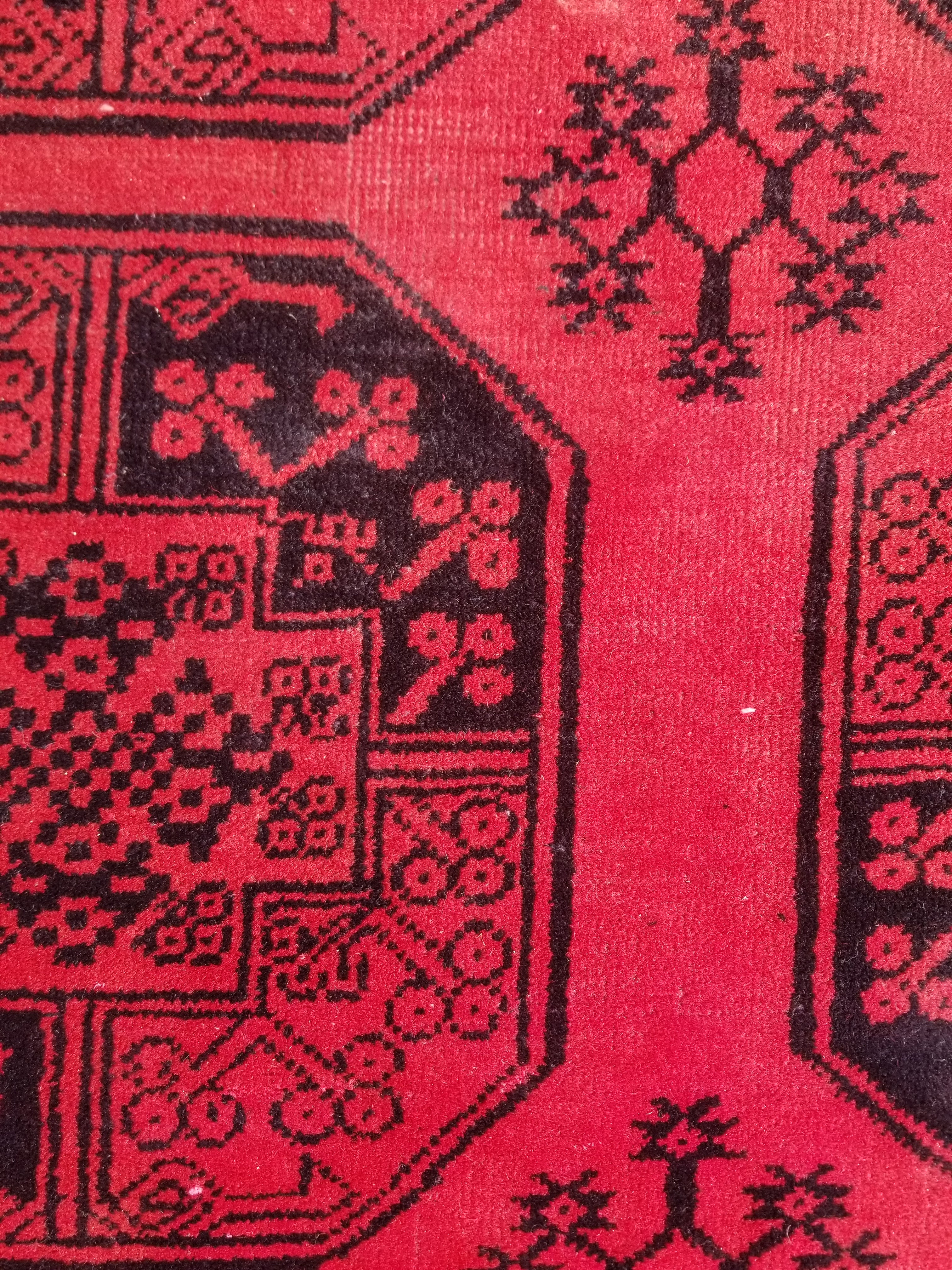 Antique Traditional Handmade Turkoman Tekke Wool Multicolor Rug 289x195cm