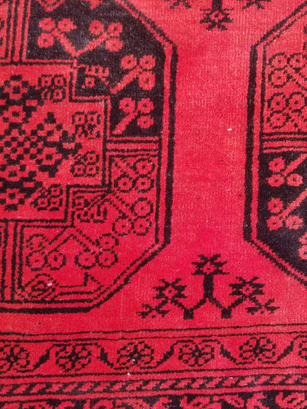 Antique Traditional Handmade Turkoman Tekke Wool Multicolor Rug 289x195cm
