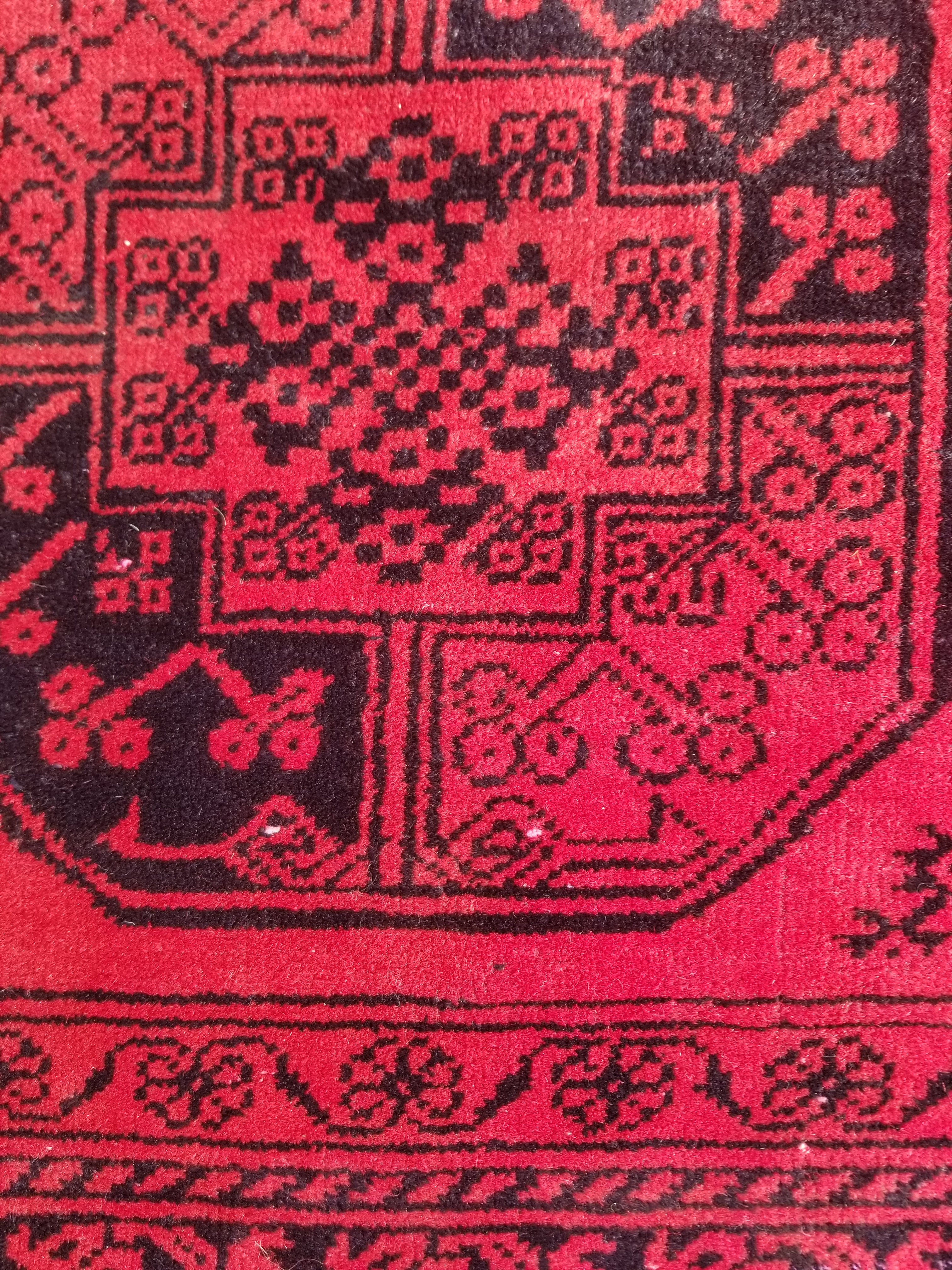 Antique Traditional Handmade Turkoman Tekke Wool Multicolor Rug 289x195cm