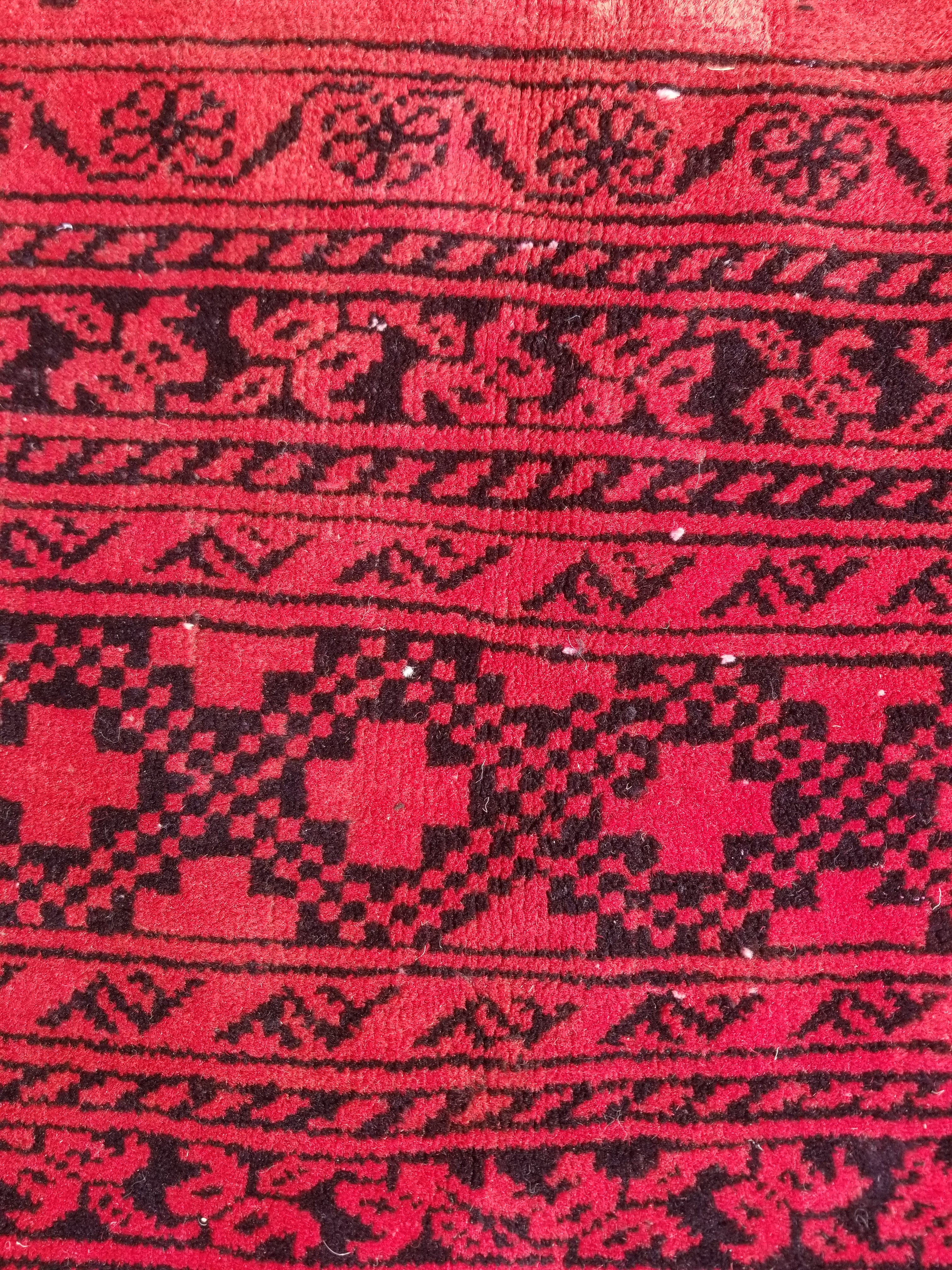 Antique Traditional Handmade Turkoman Tekke Wool Multicolor Rug 289x195cm