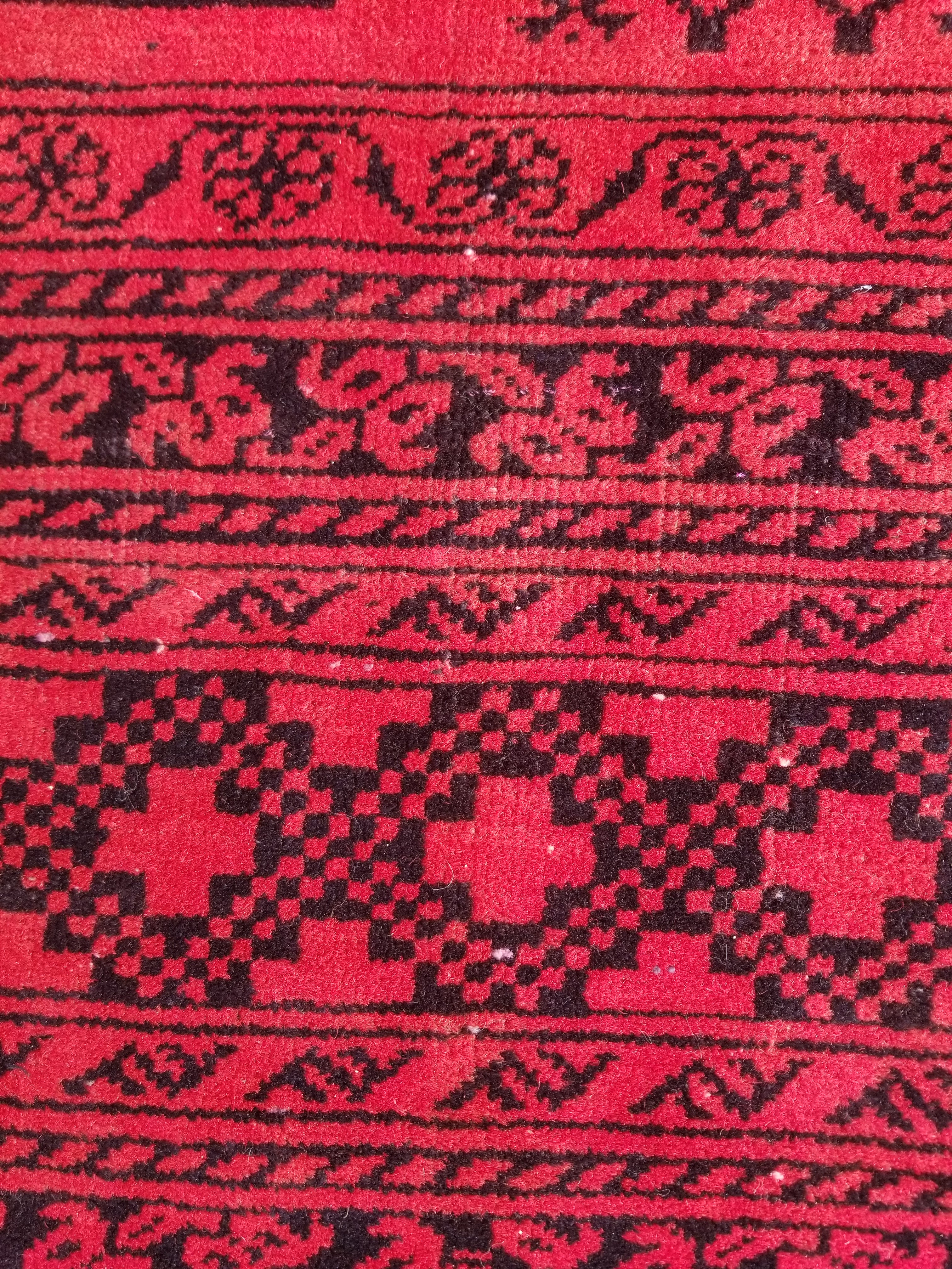 Antique Traditional Handmade Turkoman Tekke Wool Multicolor Rug 289x195cm