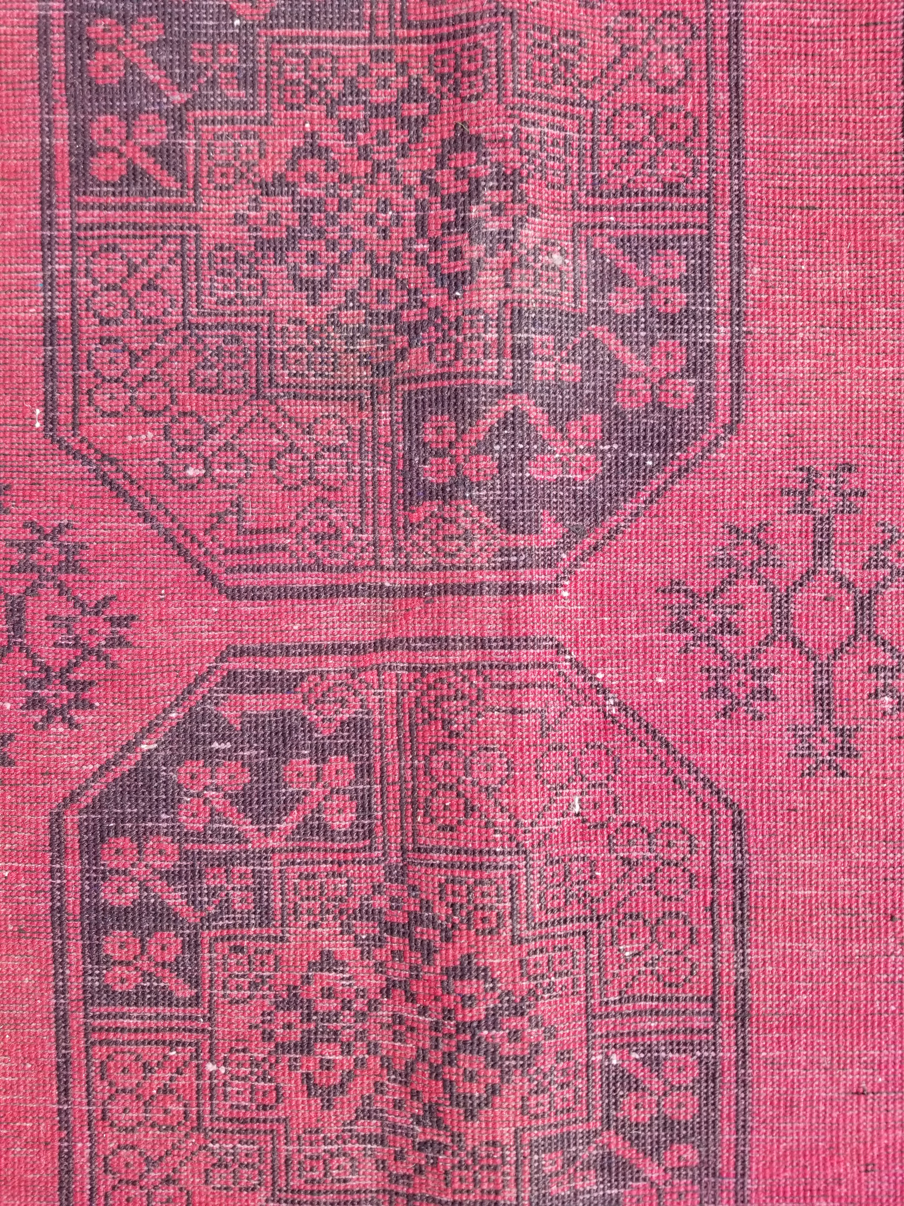 Antique Traditional Handmade Turkoman Tekke Wool Multicolor Rug 289x195cm