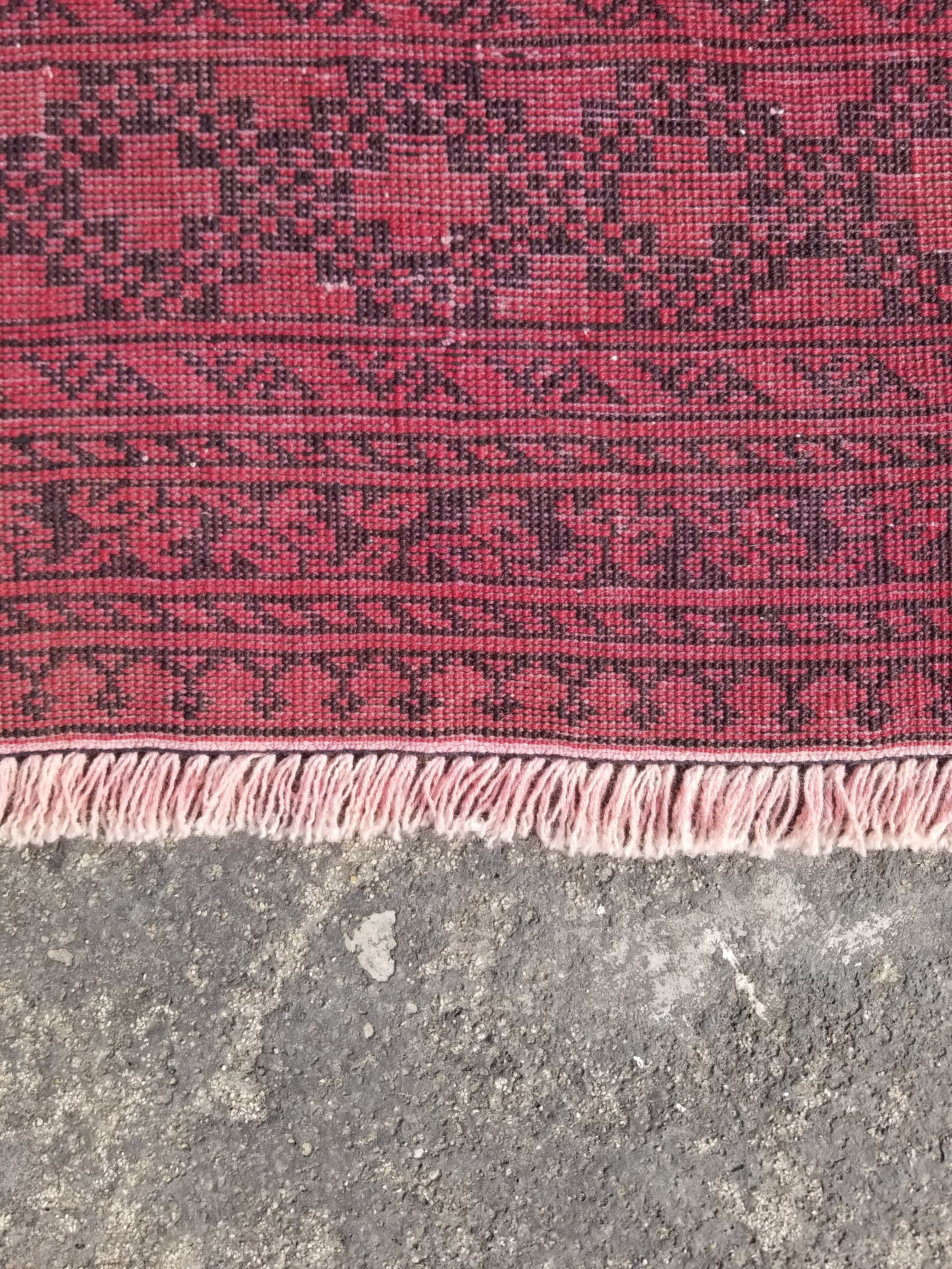 Antique Traditional Handmade Turkoman Tekke Wool Multicolor Rug 289x195cm