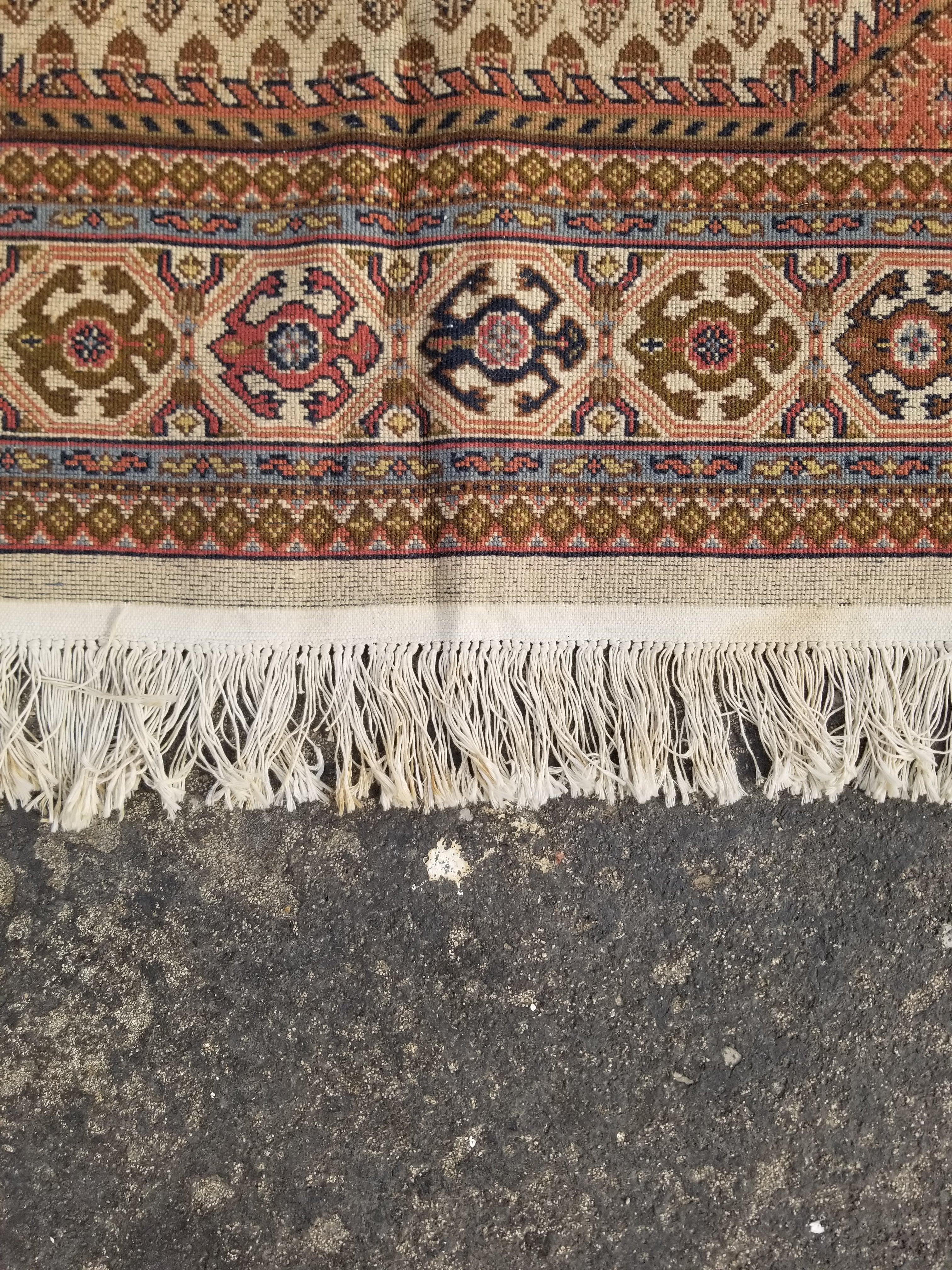 Vintage Traditional Handmade Badam Gul Mir Wool Multicolor Rug 170x119cm