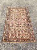Distressed Antique Traditional Handmade Oriental Wool Multicolor Rug 175x109cm