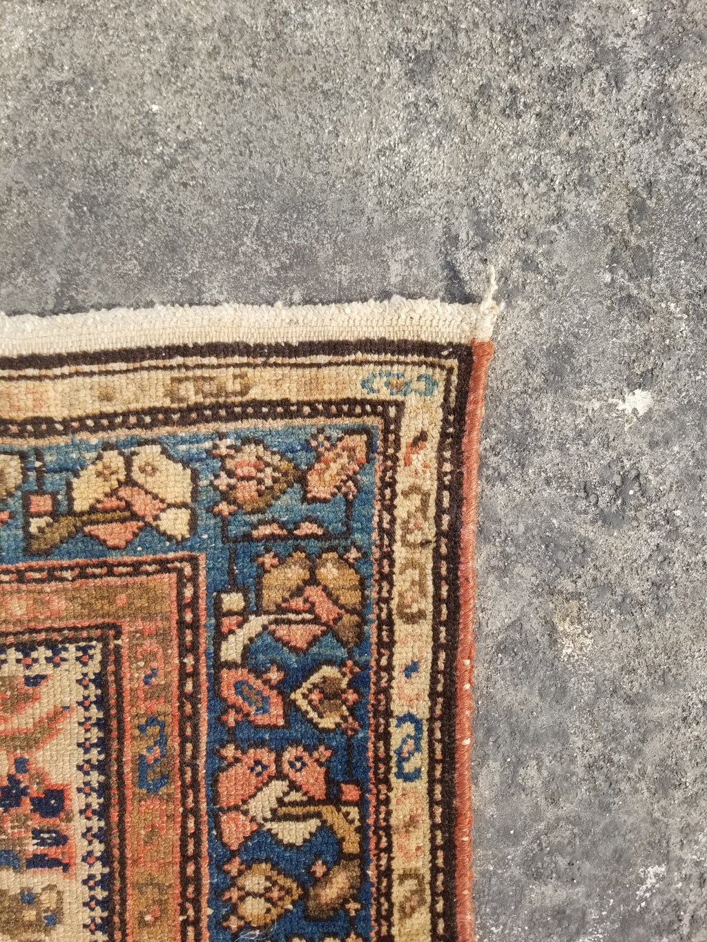 Distressed Antique Traditional Handmade Oriental Wool Multicolor Rug 175x109cm