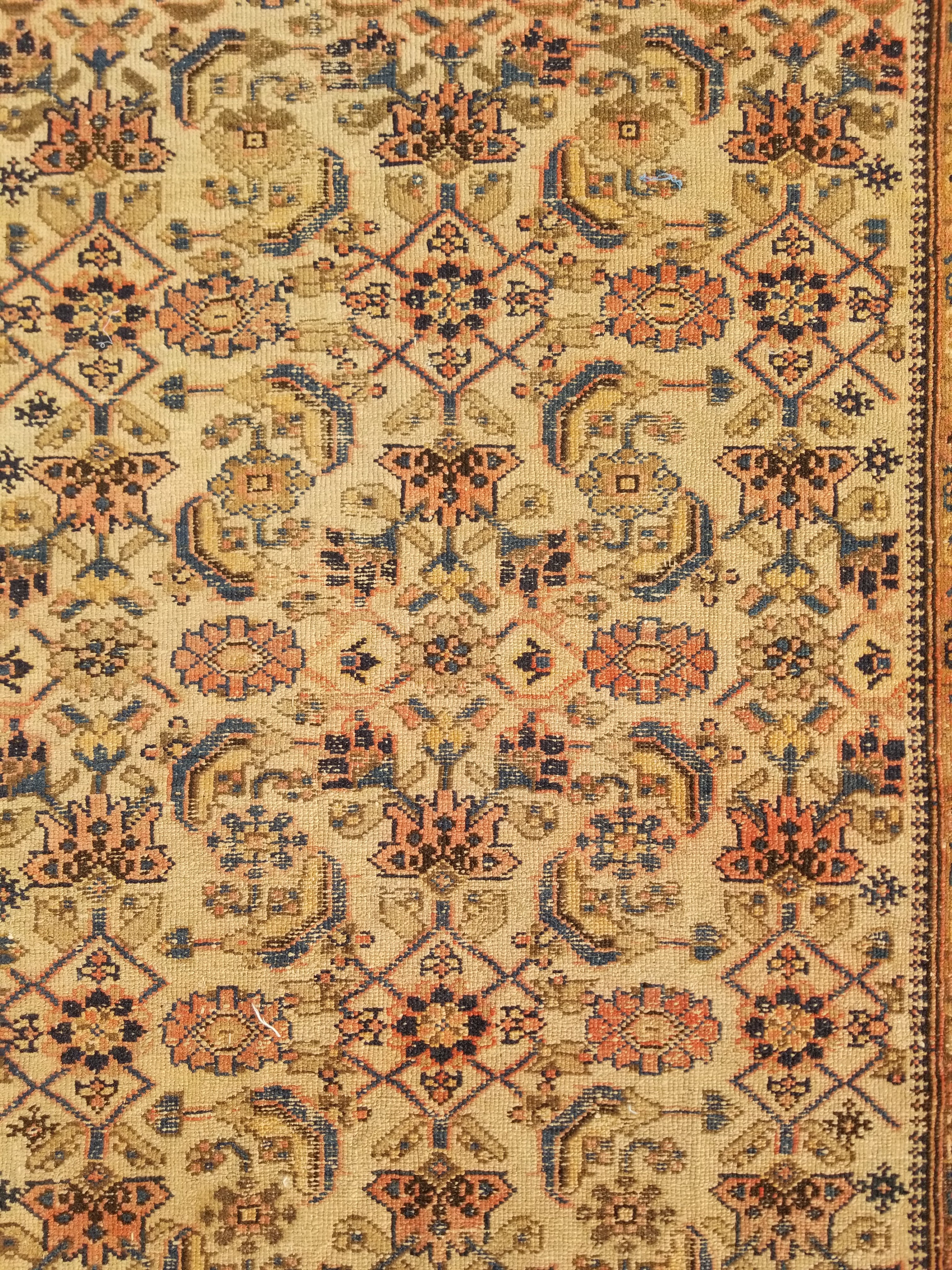 Distressed Antique Traditional Handmade Oriental Wool Multicolor Rug 175x109cm