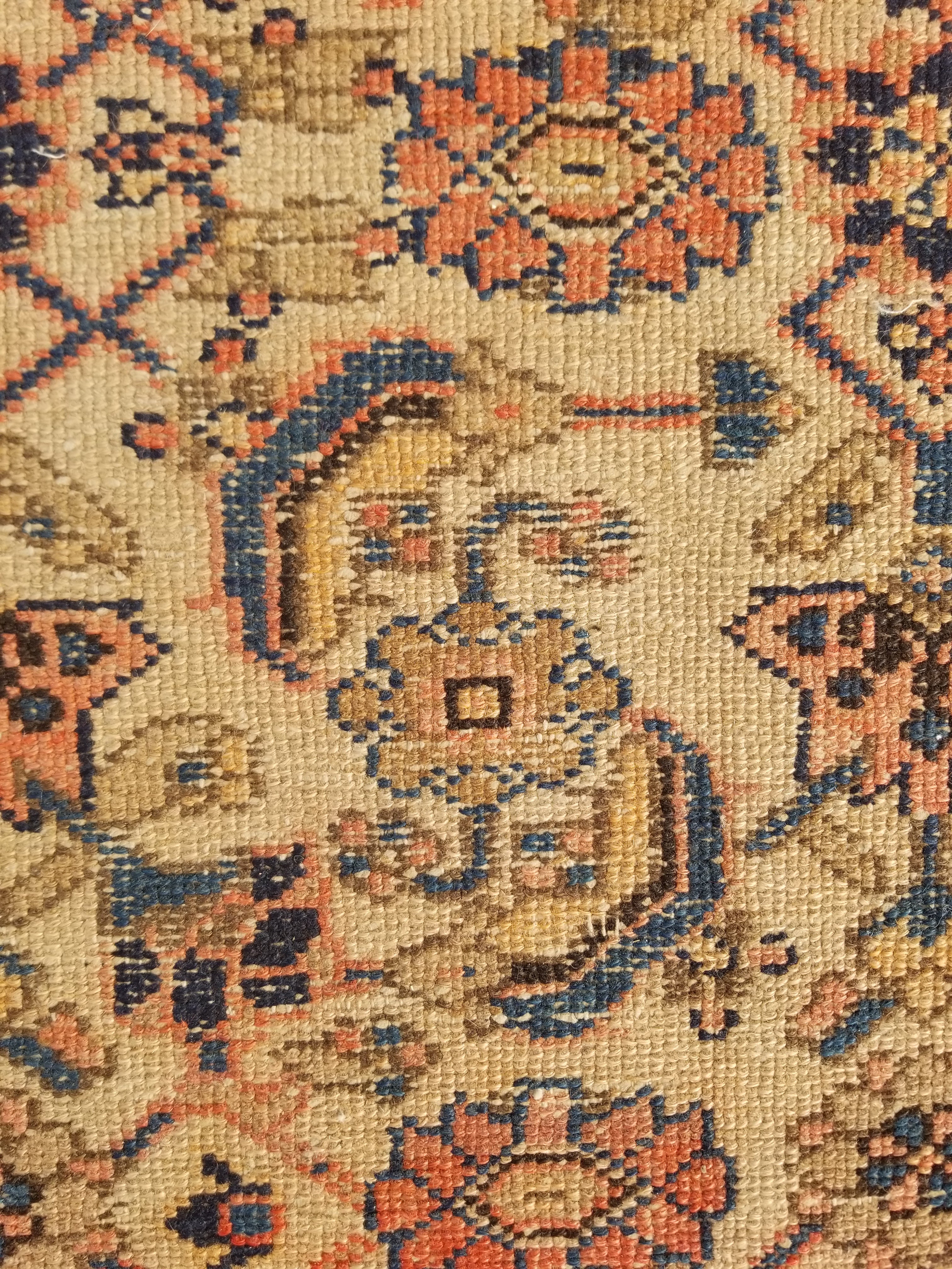 Distressed Antique Traditional Handmade Oriental Wool Multicolor Rug 175x109cm