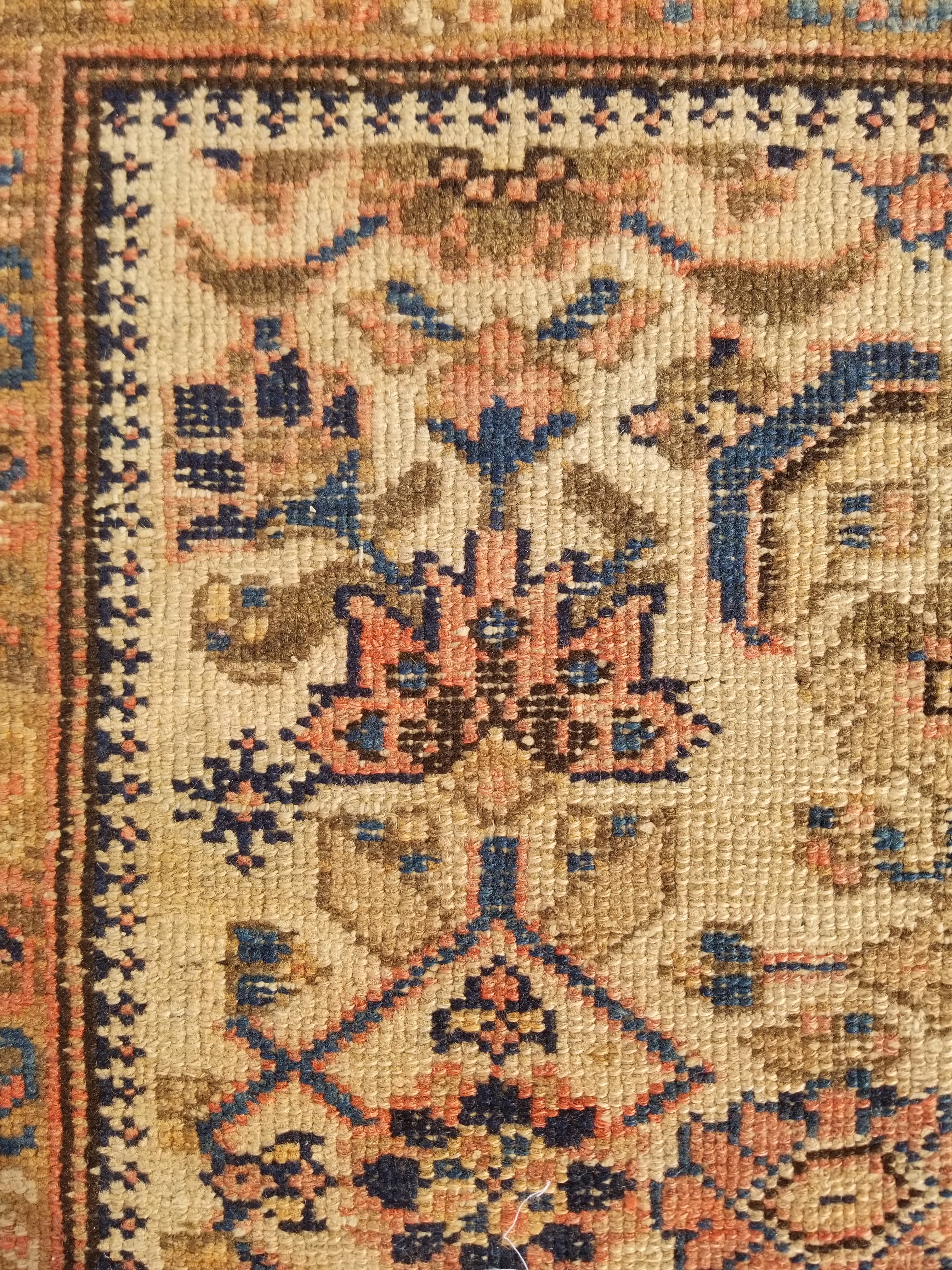 Distressed Antique Traditional Handmade Oriental Wool Multicolor Rug 175x109cm