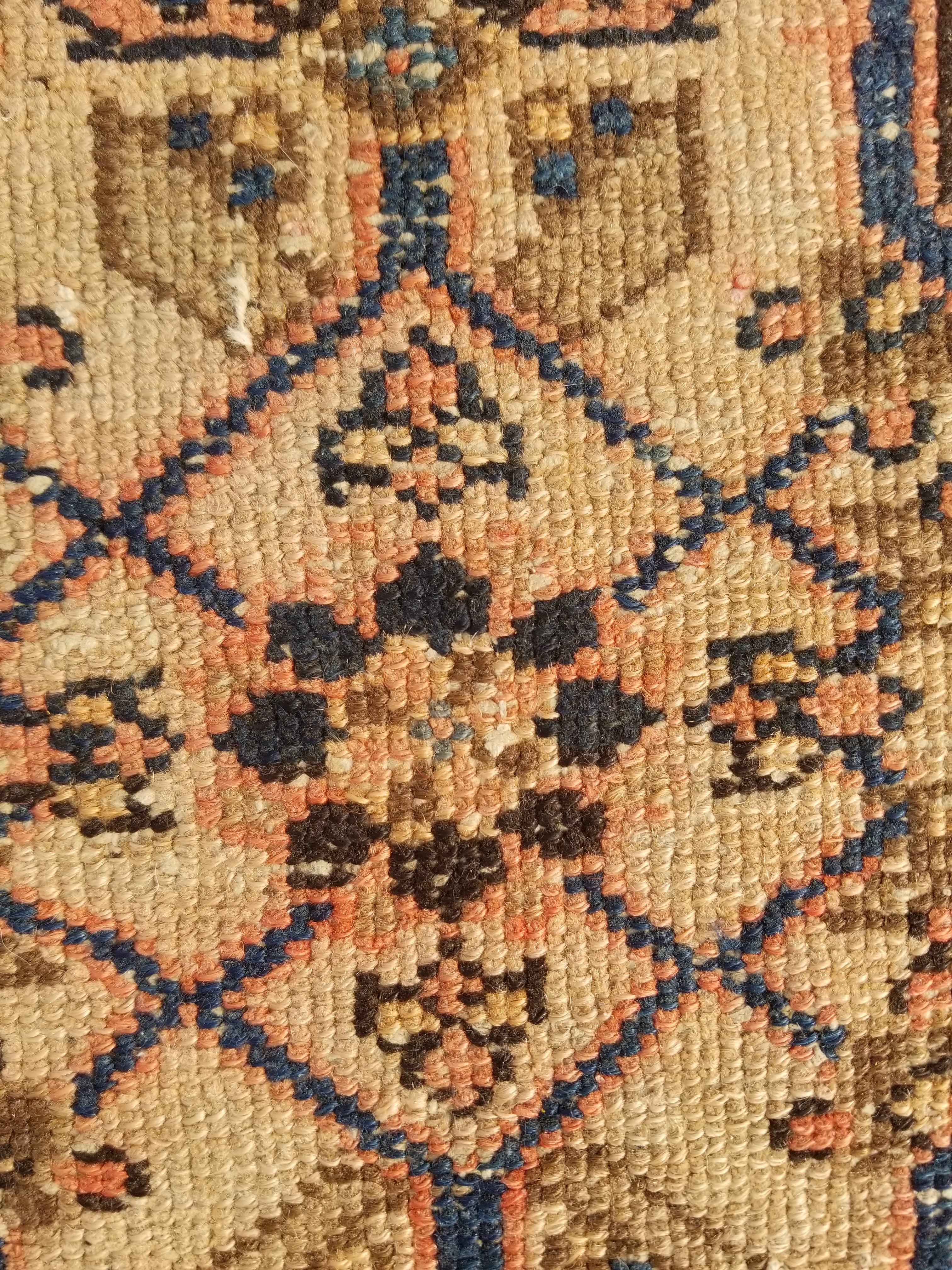 Distressed Antique Traditional Handmade Oriental Wool Multicolor Rug 175x109cm