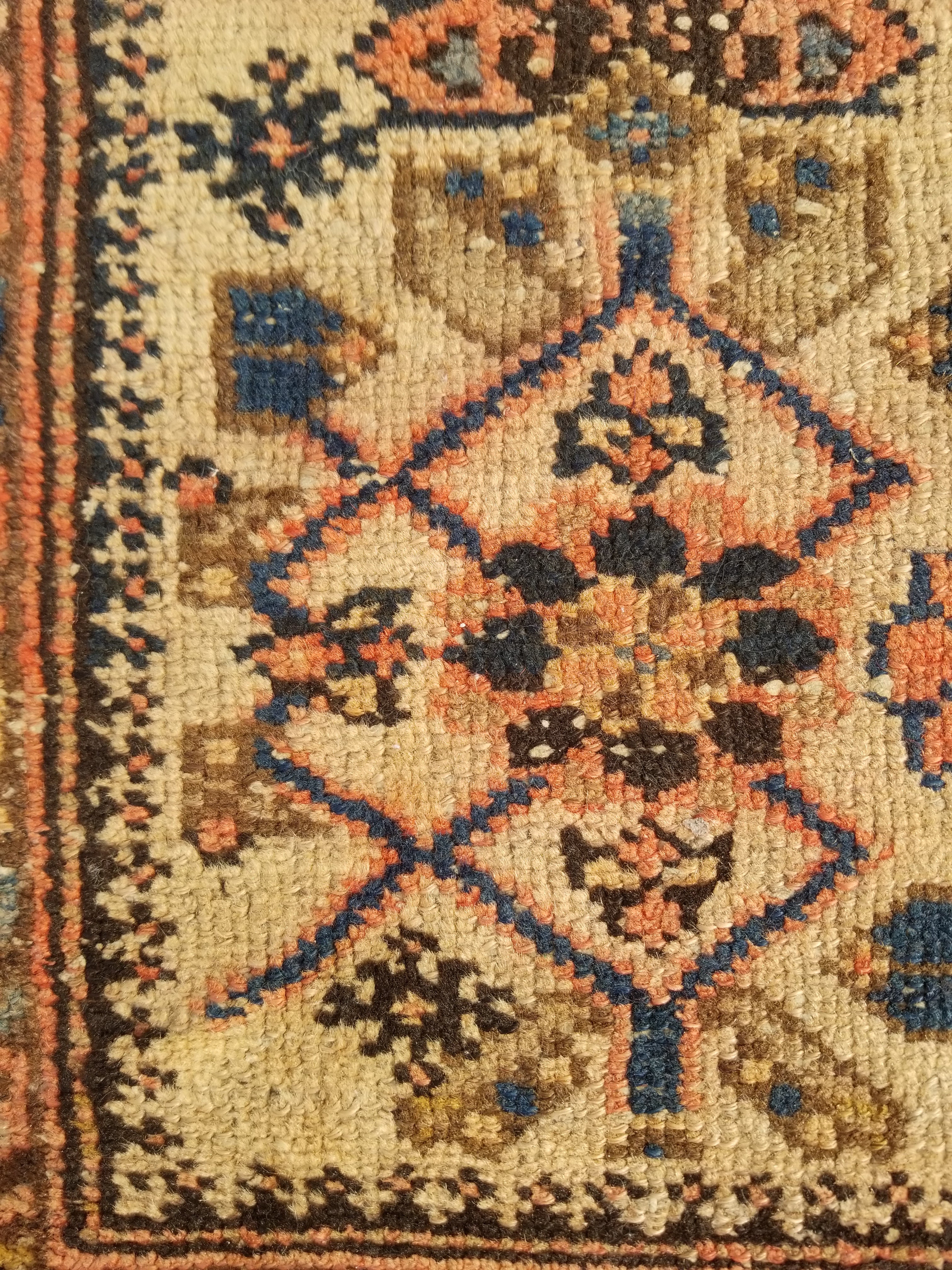 Distressed Antique Traditional Handmade Oriental Wool Multicolor Rug 175x109cm