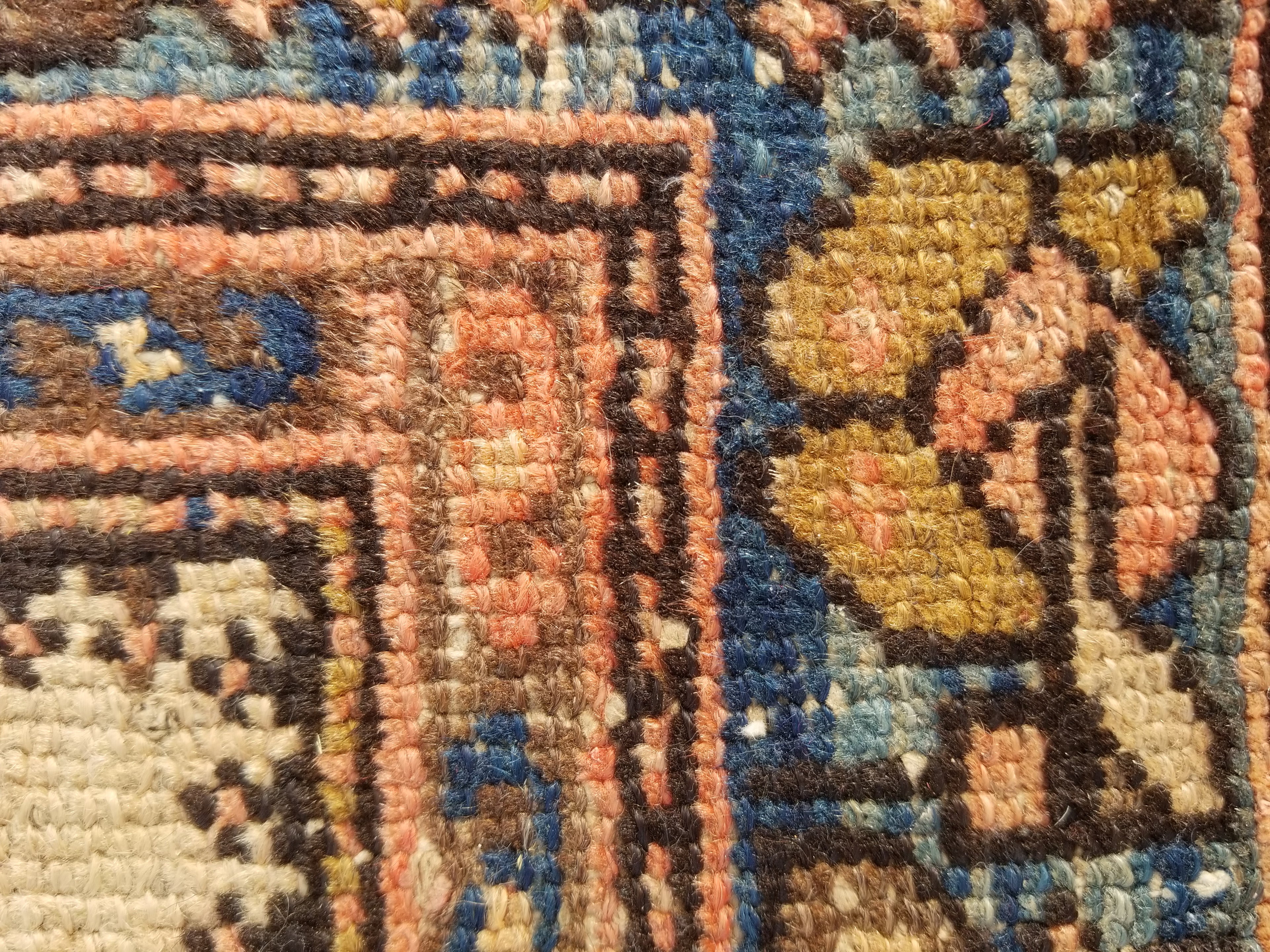 Distressed Antique Traditional Handmade Oriental Wool Multicolor Rug 175x109cm