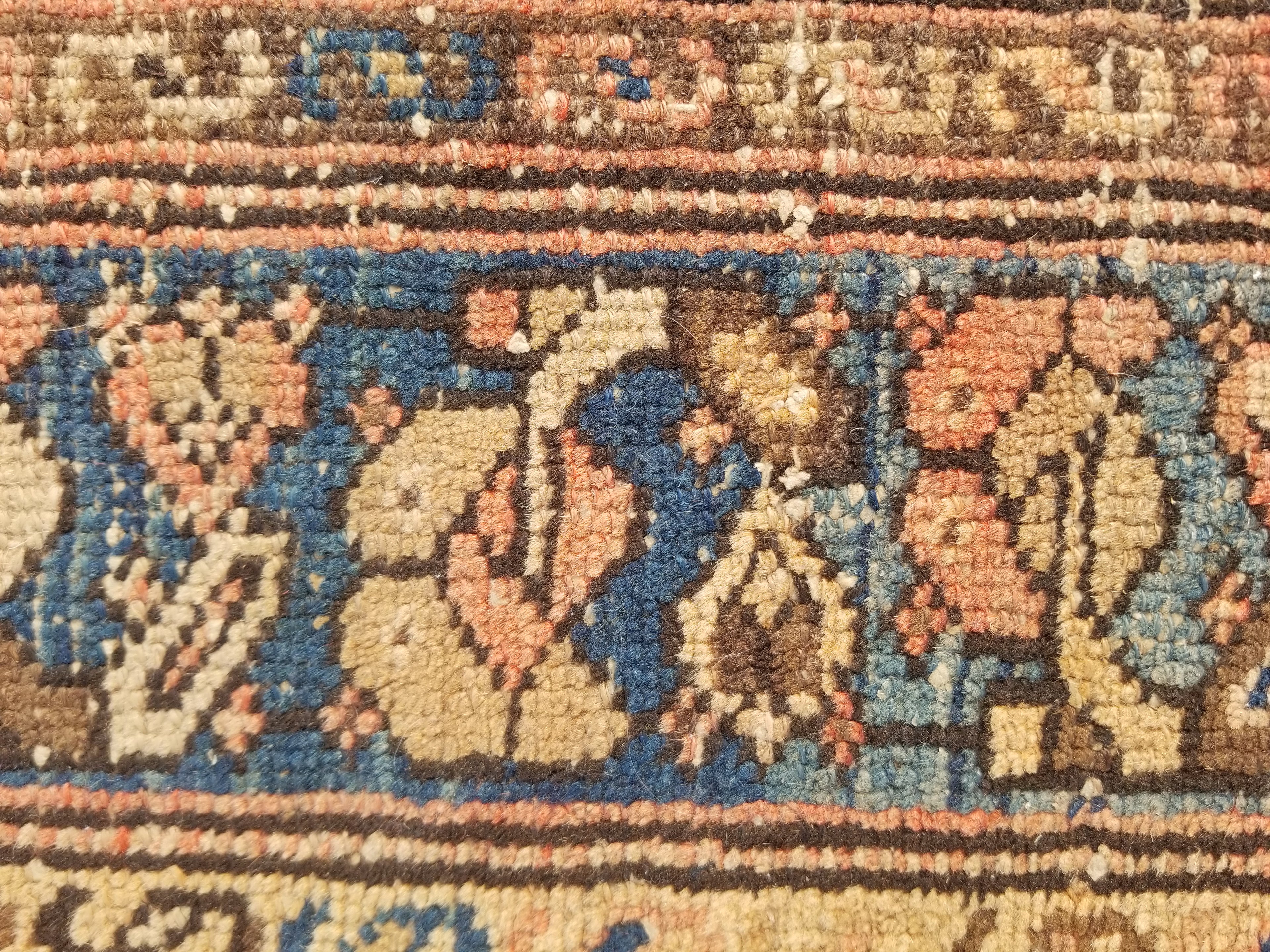 Distressed Antique Traditional Handmade Oriental Wool Multicolor Rug 175x109cm