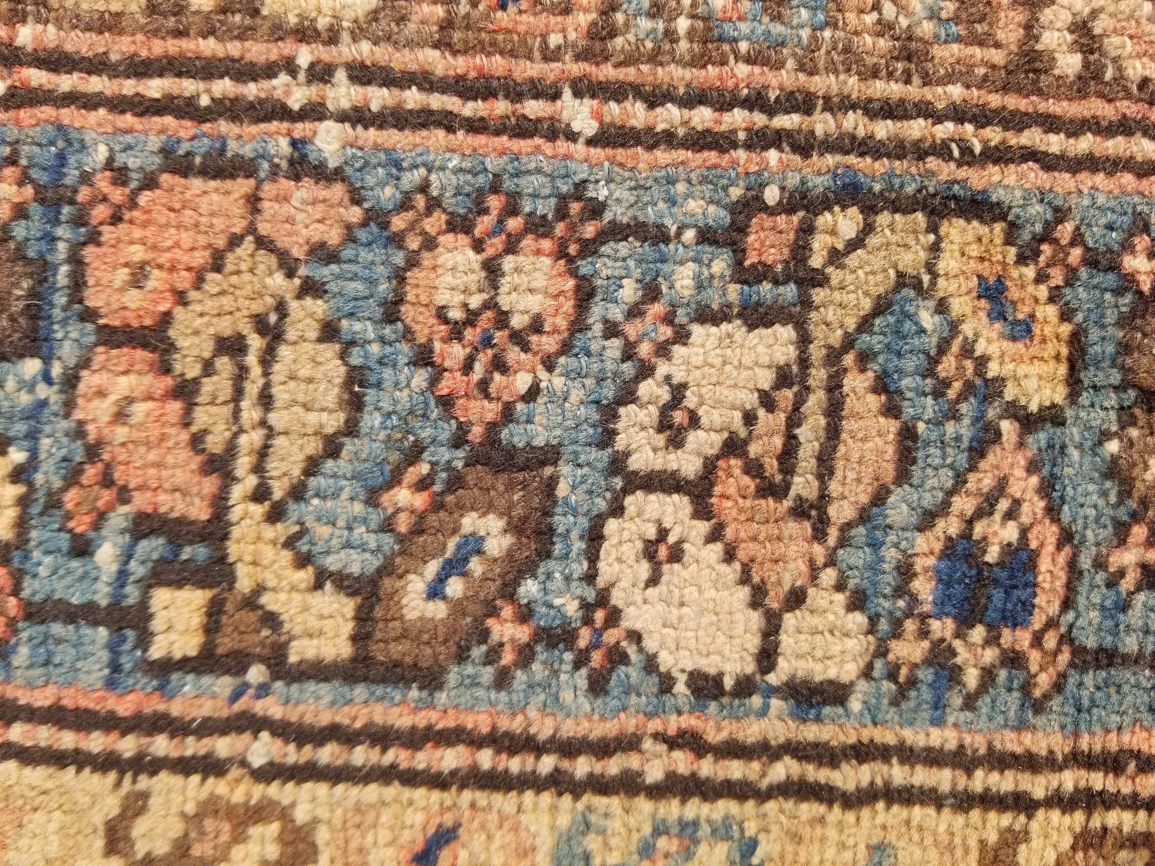 Distressed Antique Traditional Handmade Oriental Wool Multicolor Rug 175x109cm