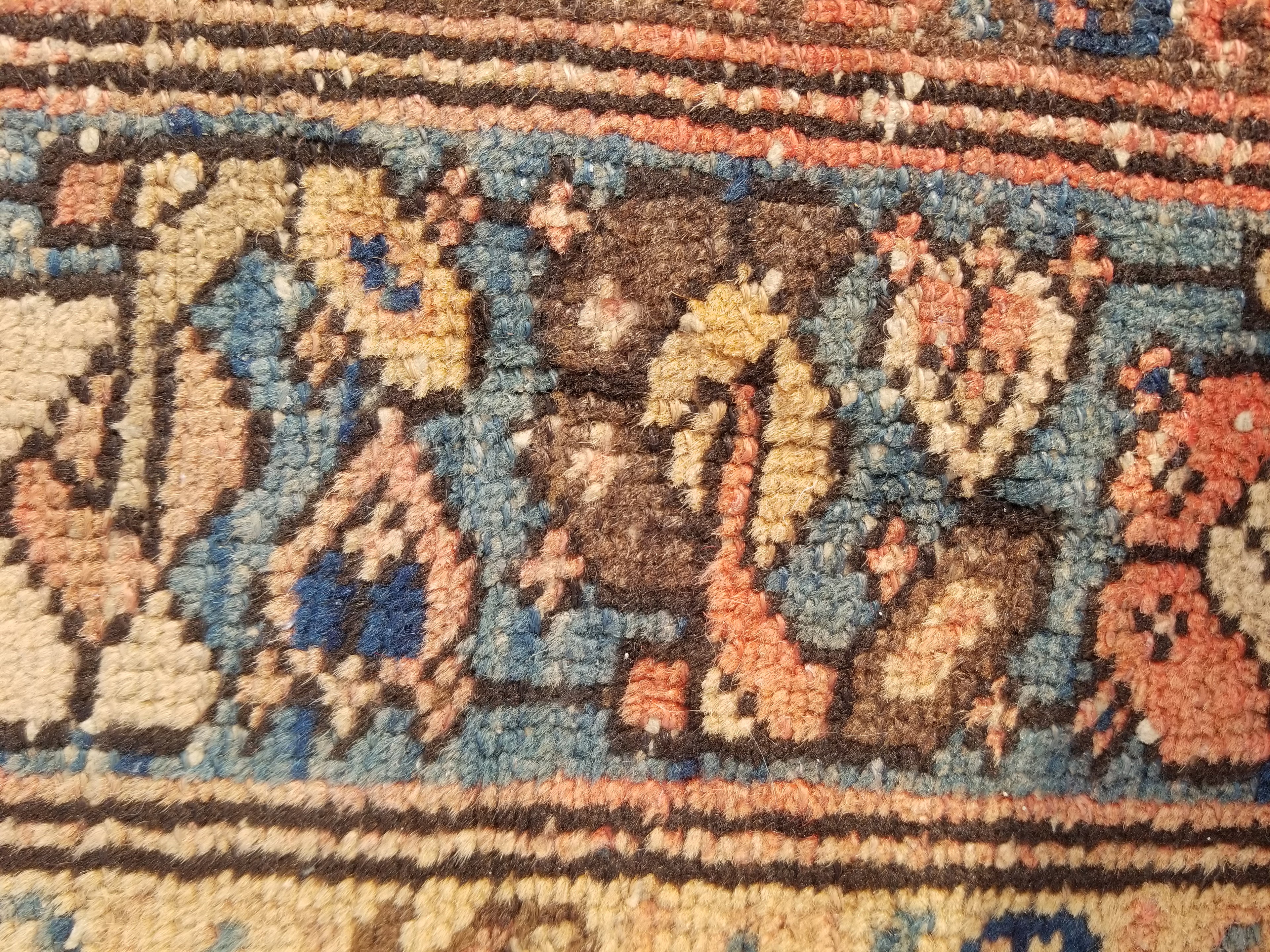 Distressed Antique Traditional Handmade Oriental Wool Multicolor Rug 175x109cm