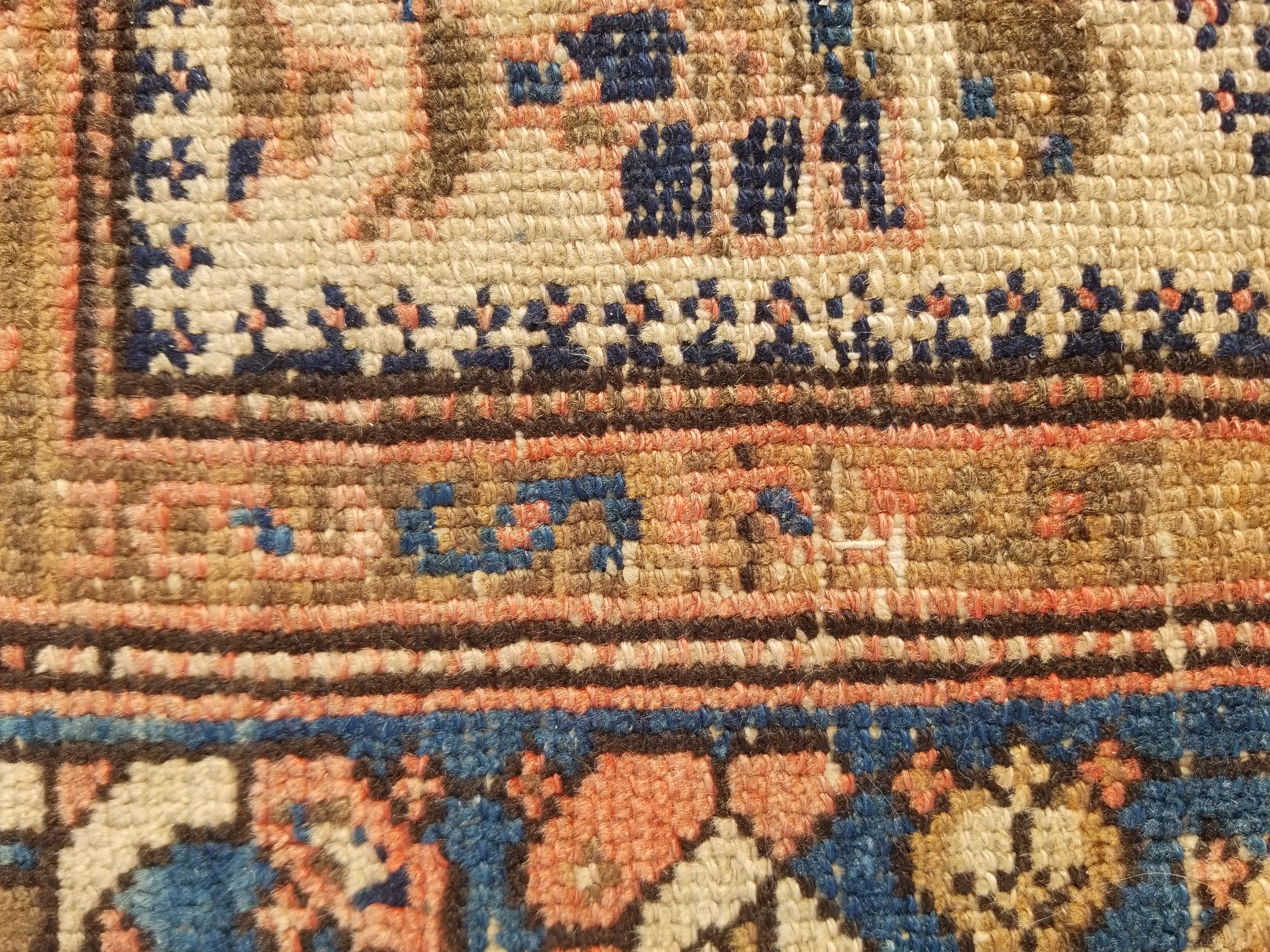 Distressed Antique Traditional Handmade Oriental Wool Multicolor Rug 175x109cm