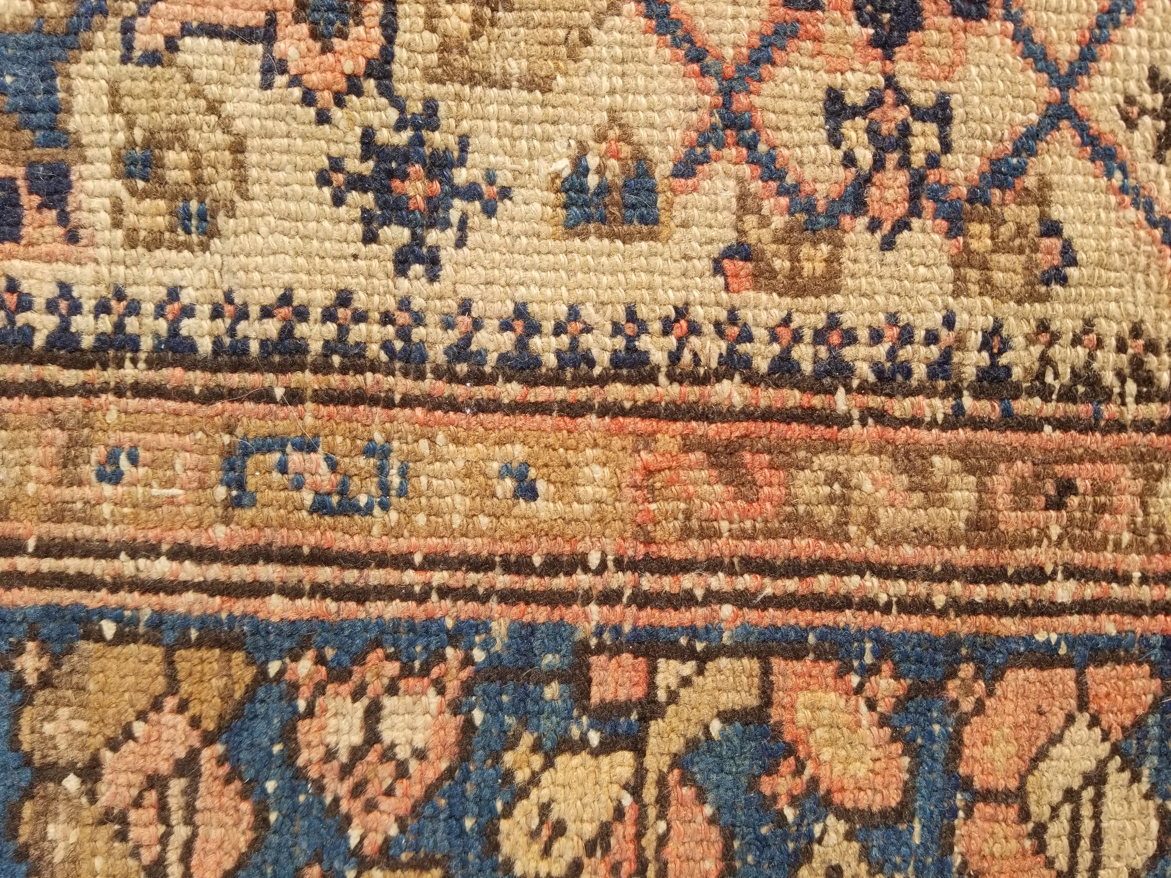 Distressed Antique Traditional Handmade Oriental Wool Multicolor Rug 175x109cm