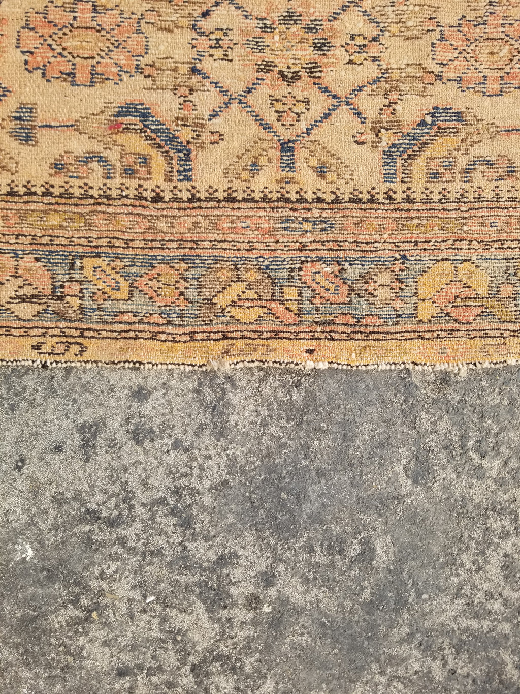 Distressed Antique Traditional Handmade Oriental Wool Multicolor Rug 175x109cm