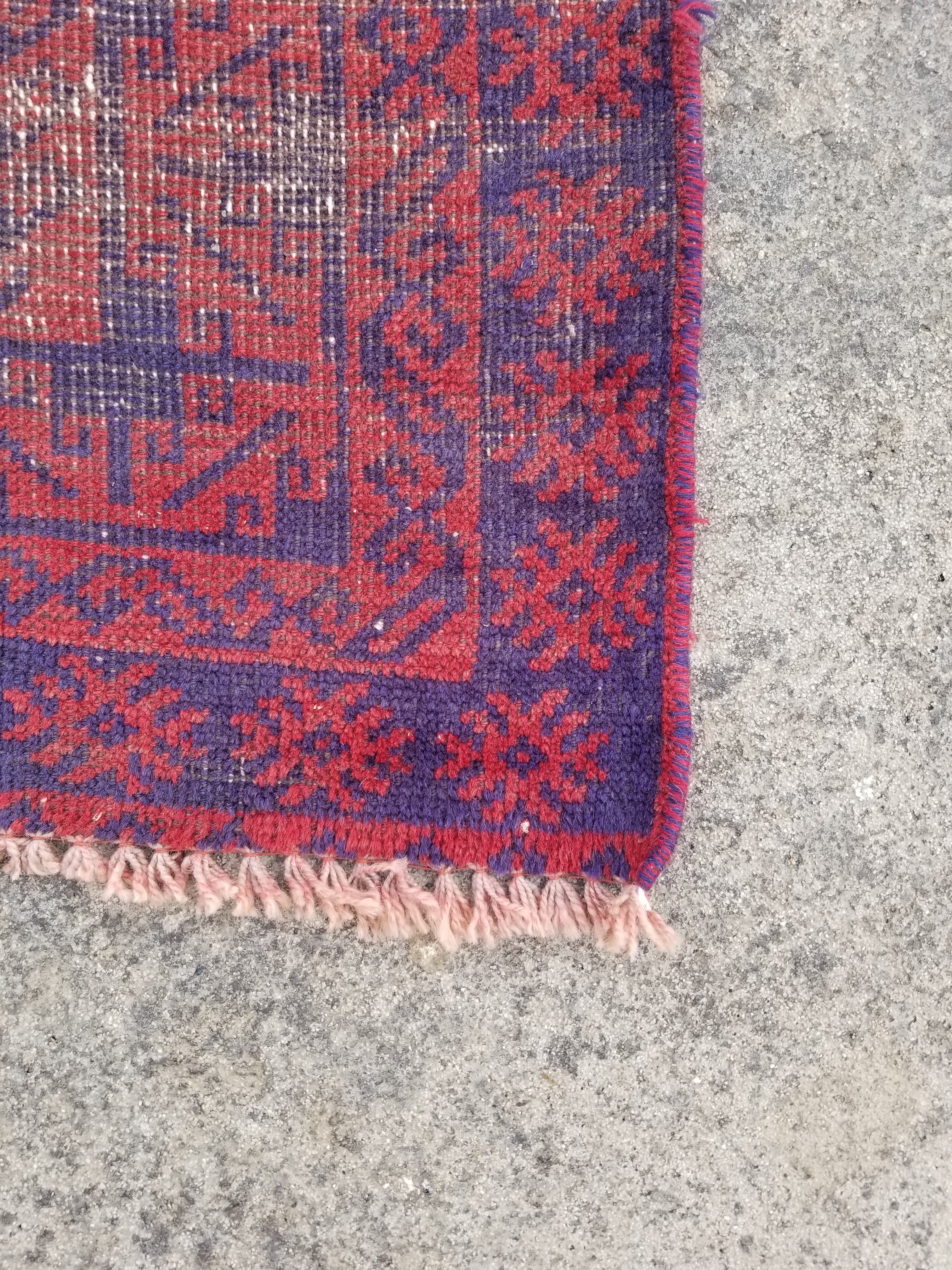 Distressed Vintage Traditional Handmade Afghan Wool Multicolor Rug 315x173cm