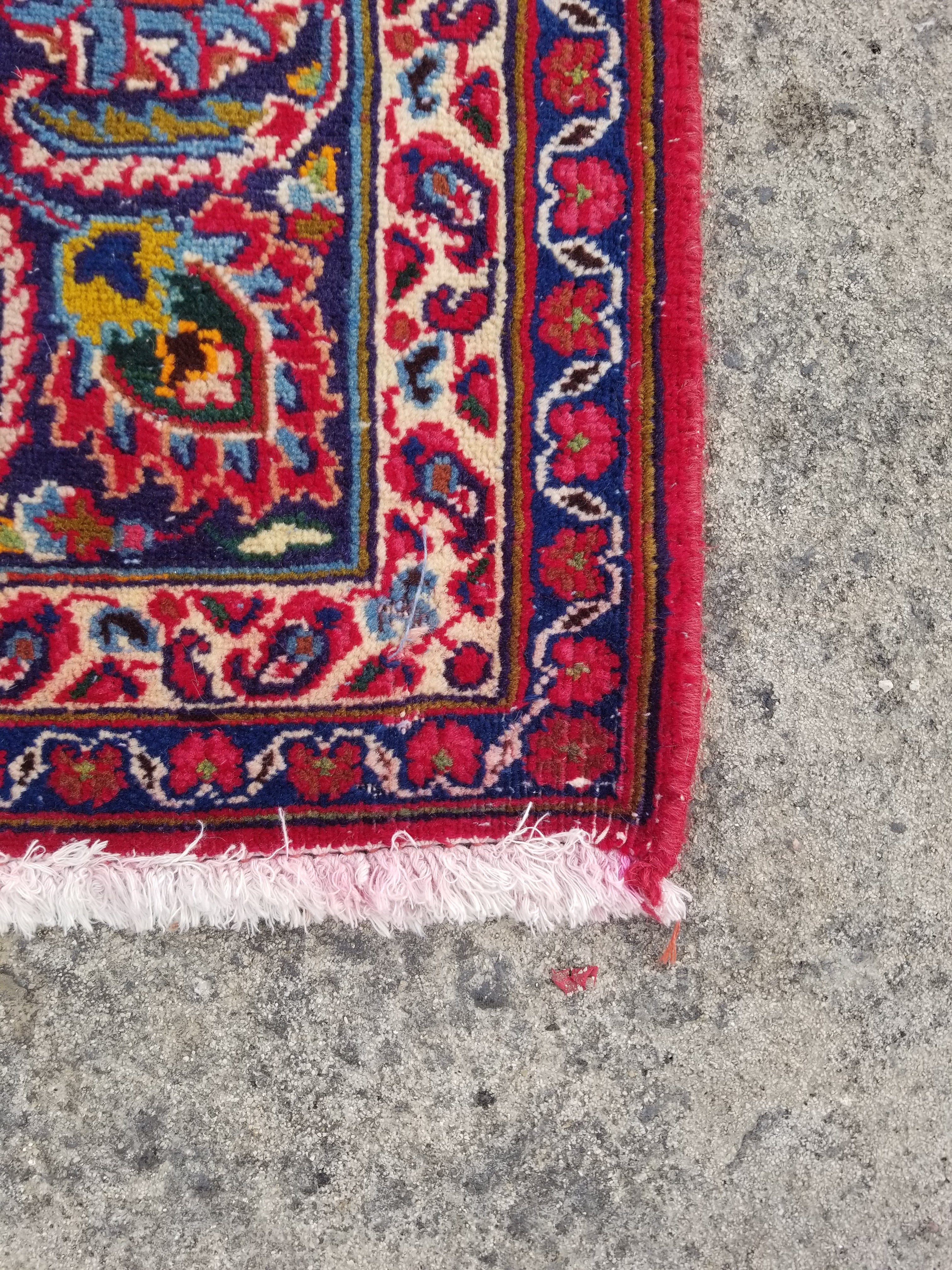Vintage Traditional Handmade Oriental Wool Multicolor Rug 284x196cm